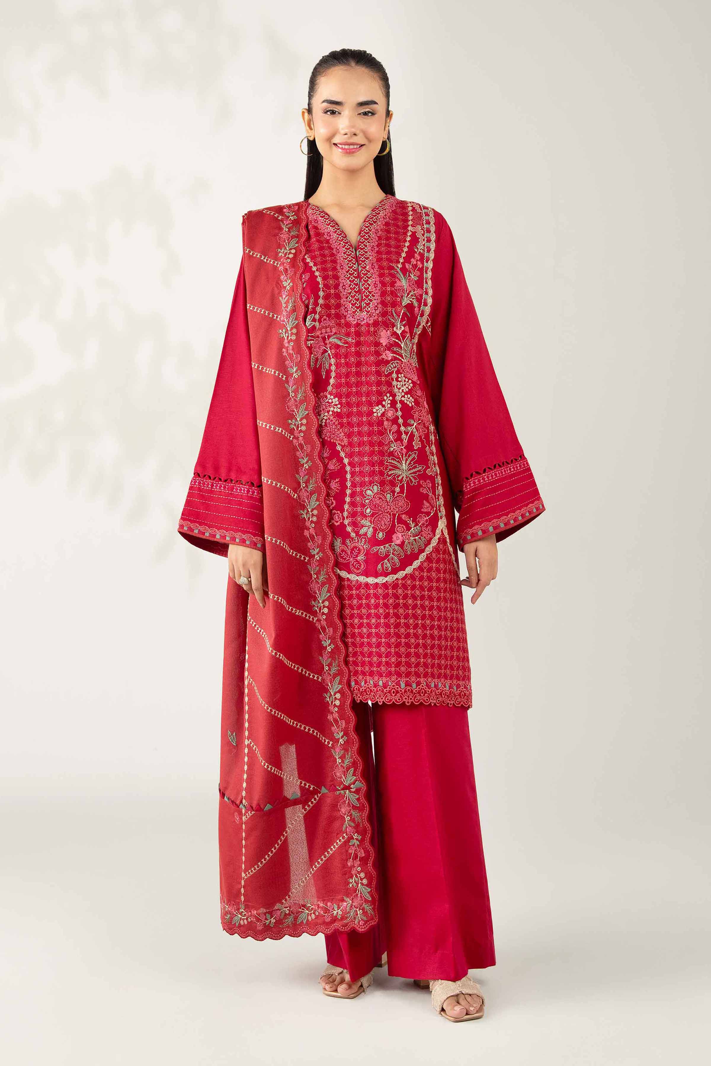 3 Piece - Embroidered Suit - 42502742 for Women - Unstitched Collection | Nishat | Shop Online