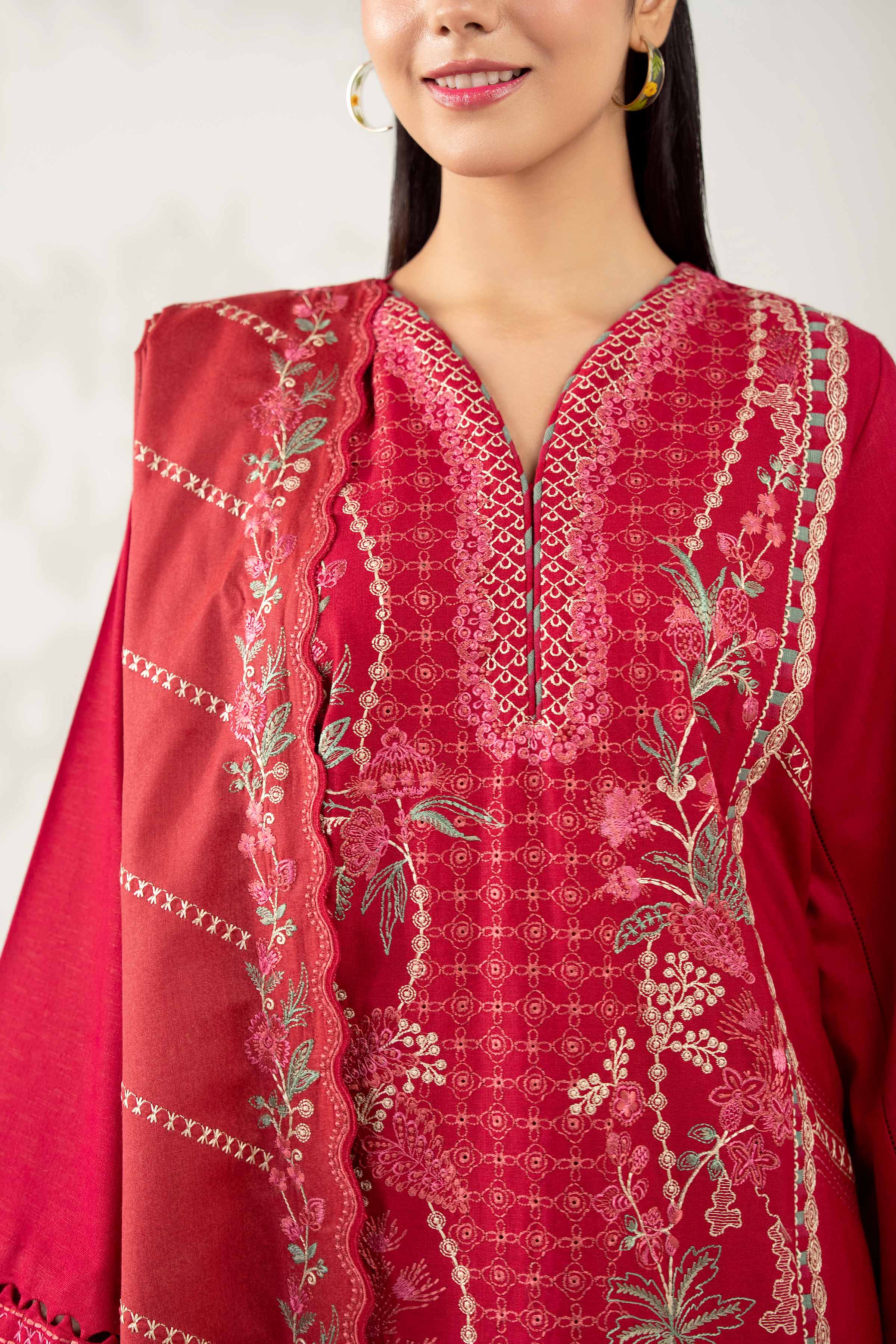 3 Piece - Embroidered Suit - 42502742 for Women - Unstitched Collection | Nishat | Shop Online