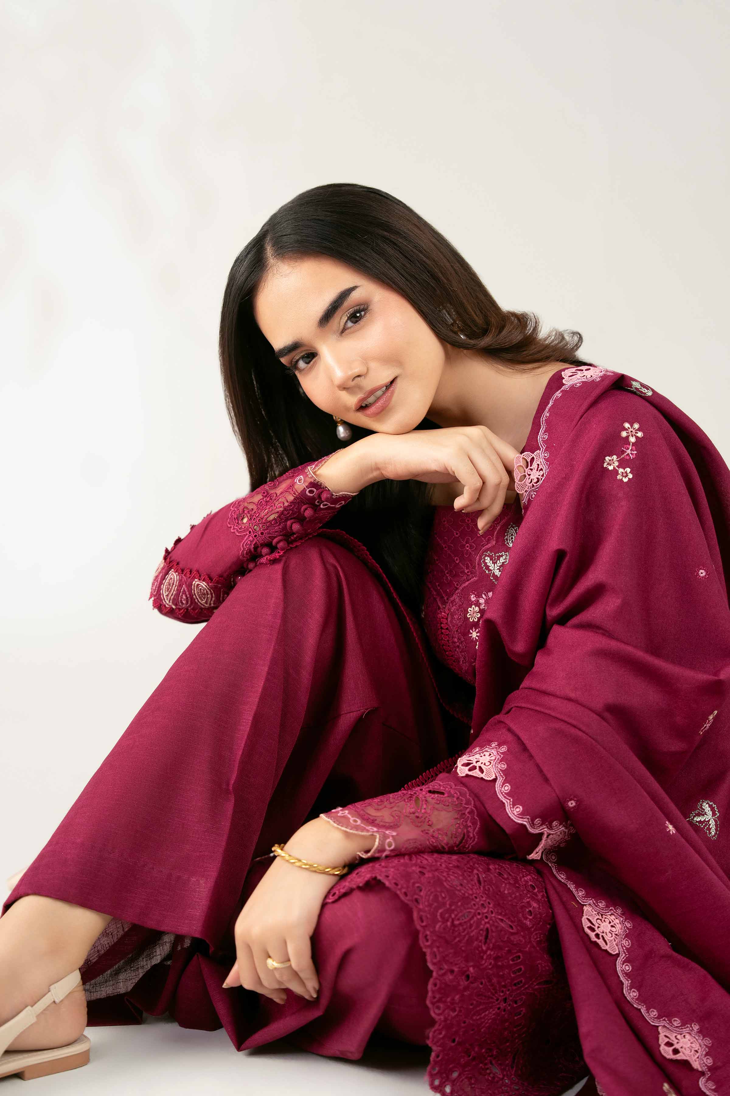 3 Piece - Embroidered Suit - 42502743 for Women - Unstitched Collection | Nishat | Shop Online