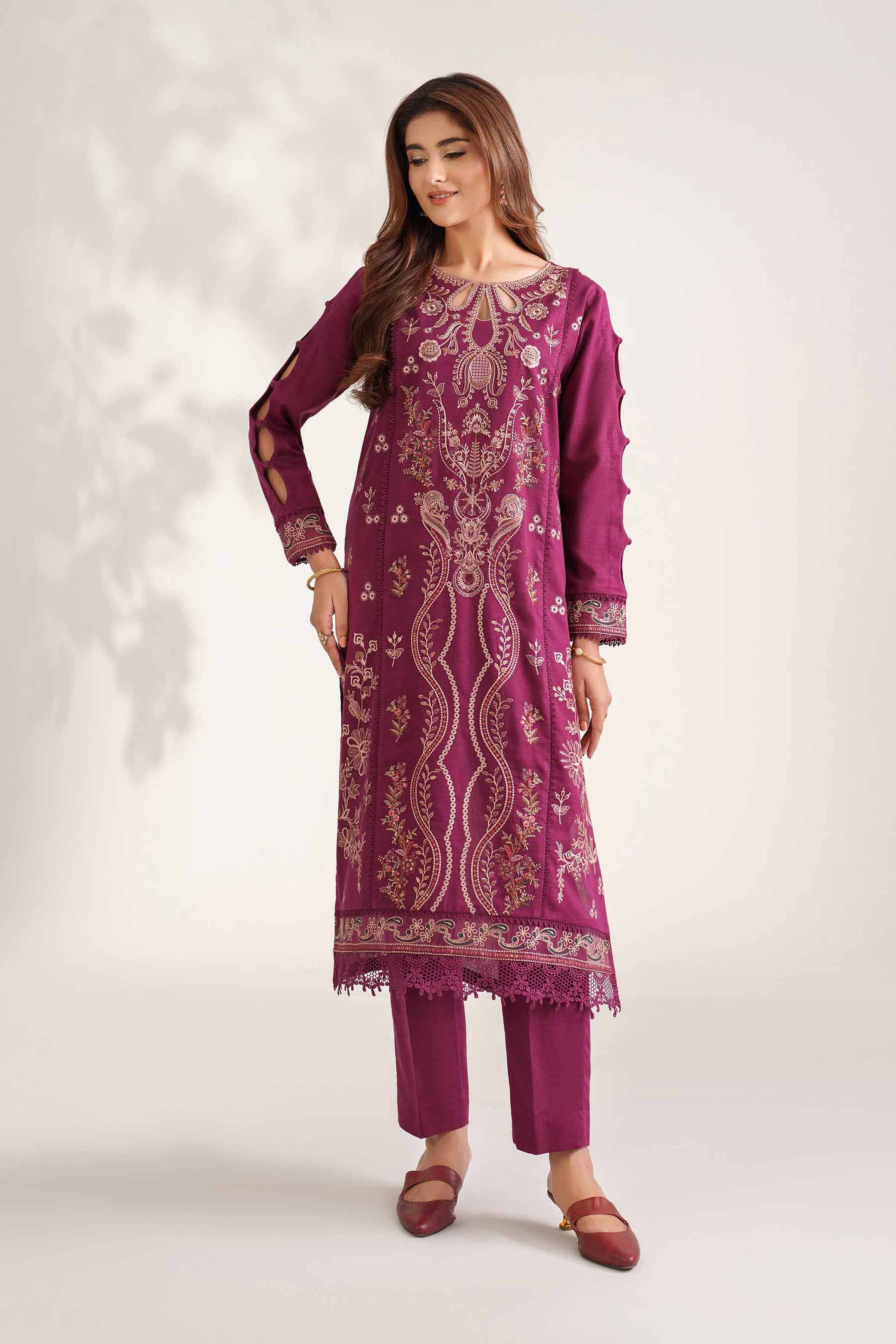 2 Piece - Embroidered Suit - 42502751 for Women - Unstitched Collection | Nishat | Shop Online