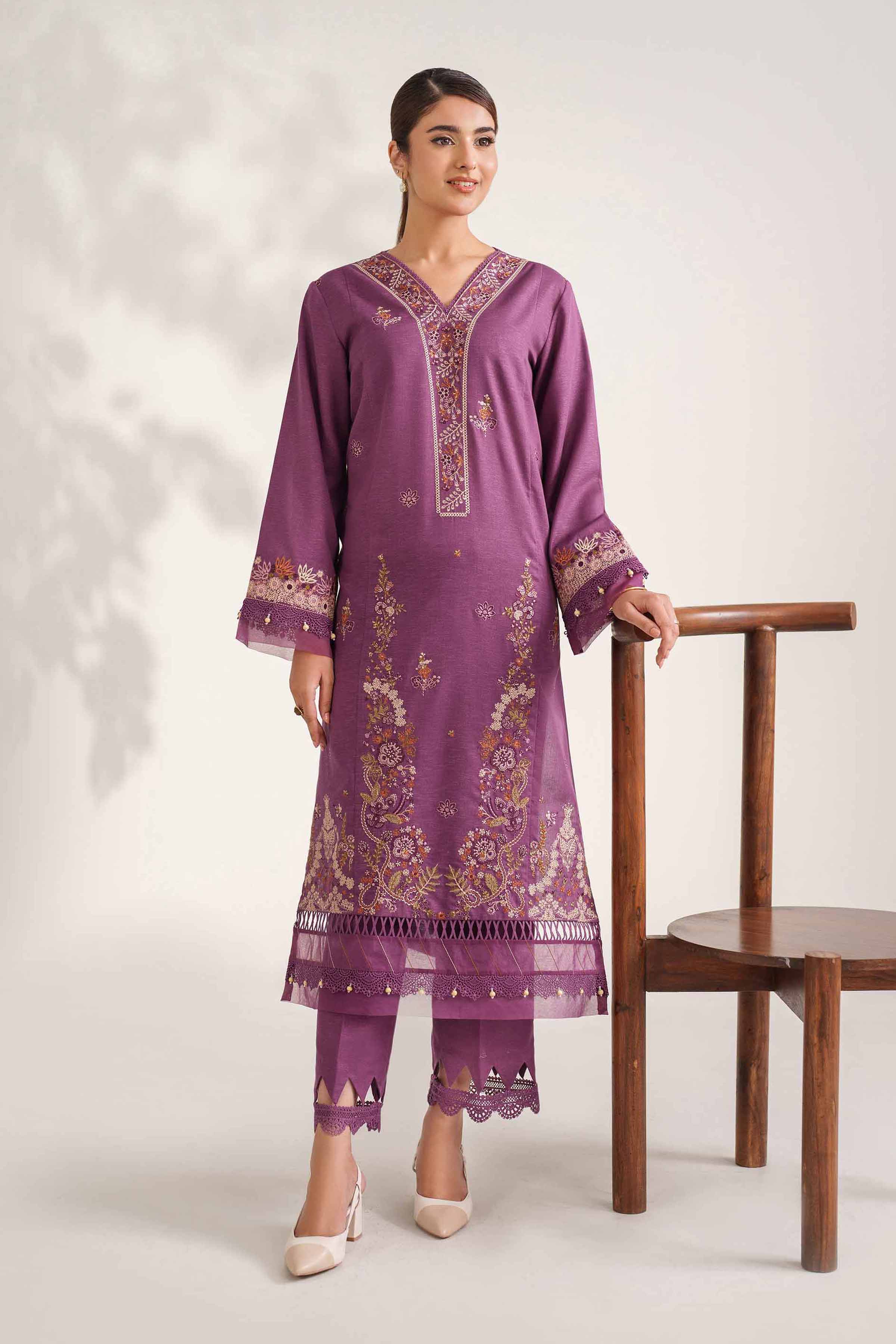 2 Piece - Embroidered Suit - 42502755 for Women - Unstitched Collection | Nishat | Shop Online