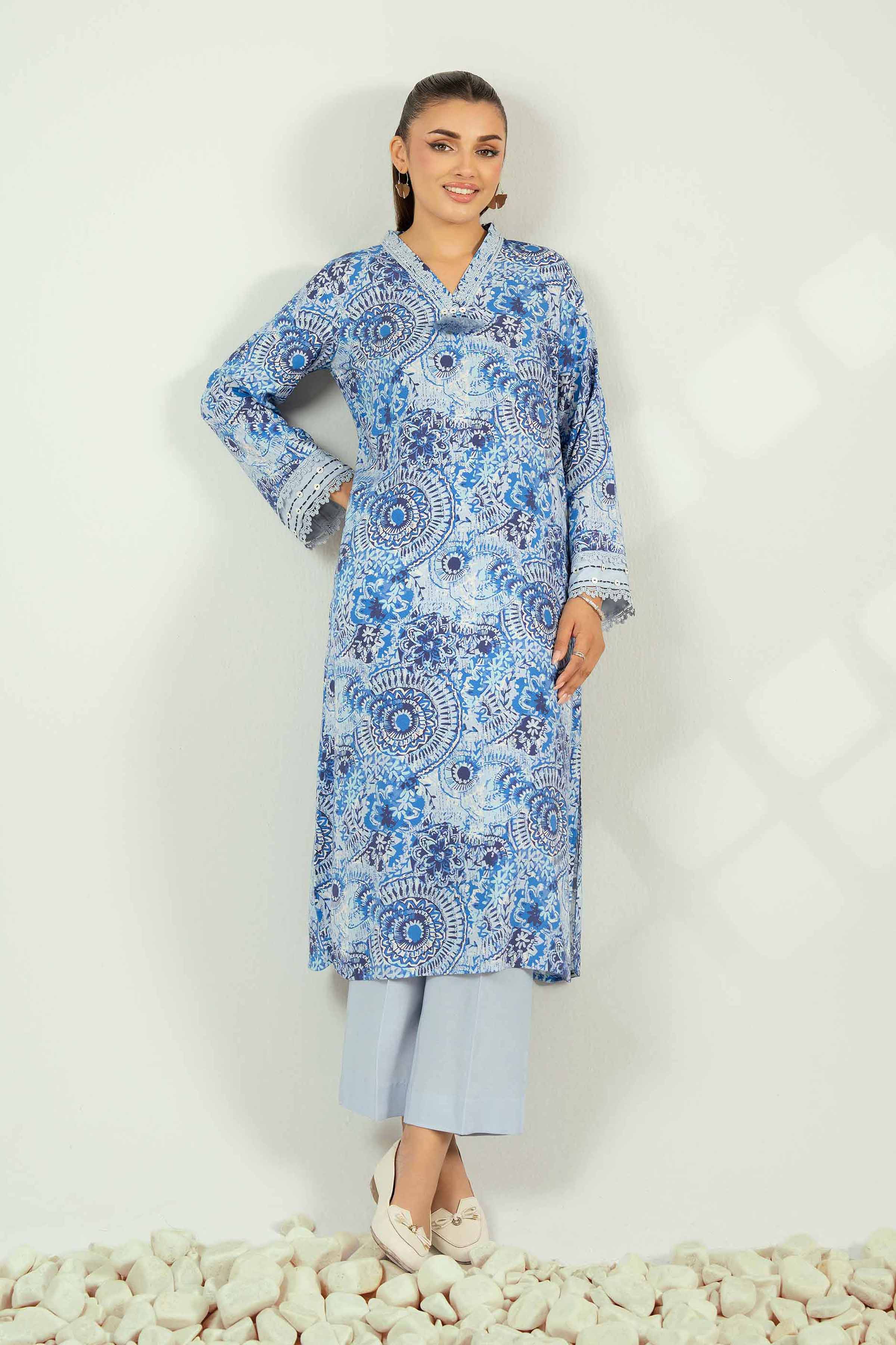 2 Piece - Printed Suit - 42502785 for Women - Unstitched Collection | Nishat | Shop Online