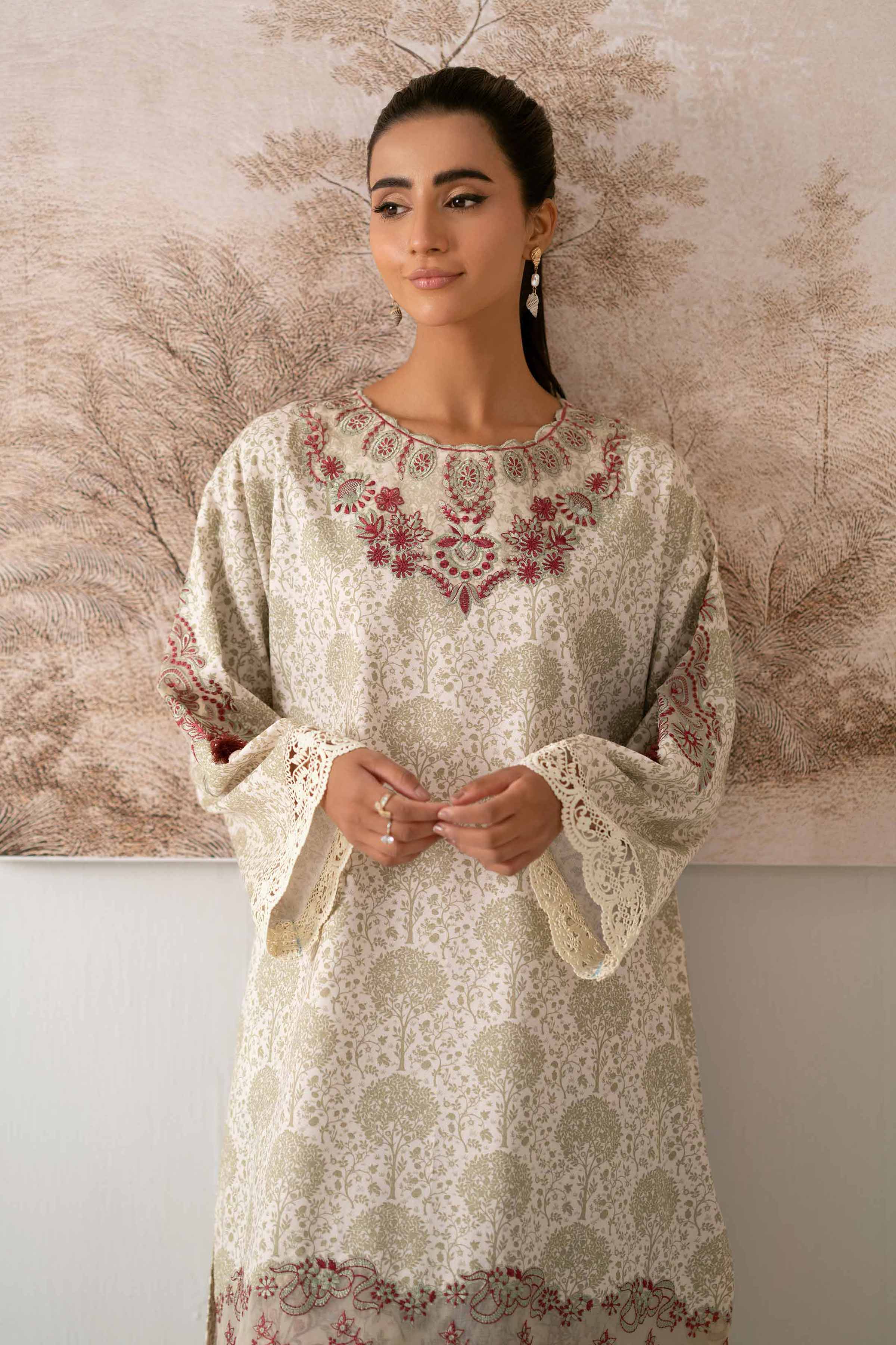 2 Piece - Printed Embroidered Suit - 42502810 for Women - Unstitched Collection | Nishat | Shop Online