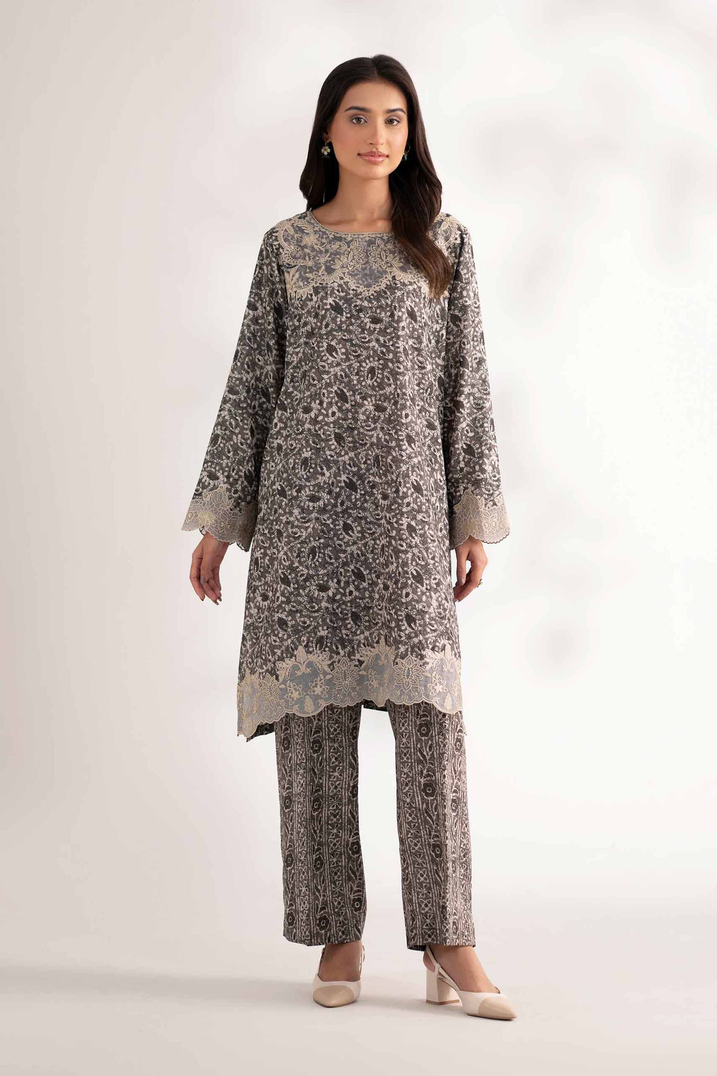 2 Piece - Printed Embroidered Suit - 42502817 for Women - Unstitched Collection | Nishat | Shop Online