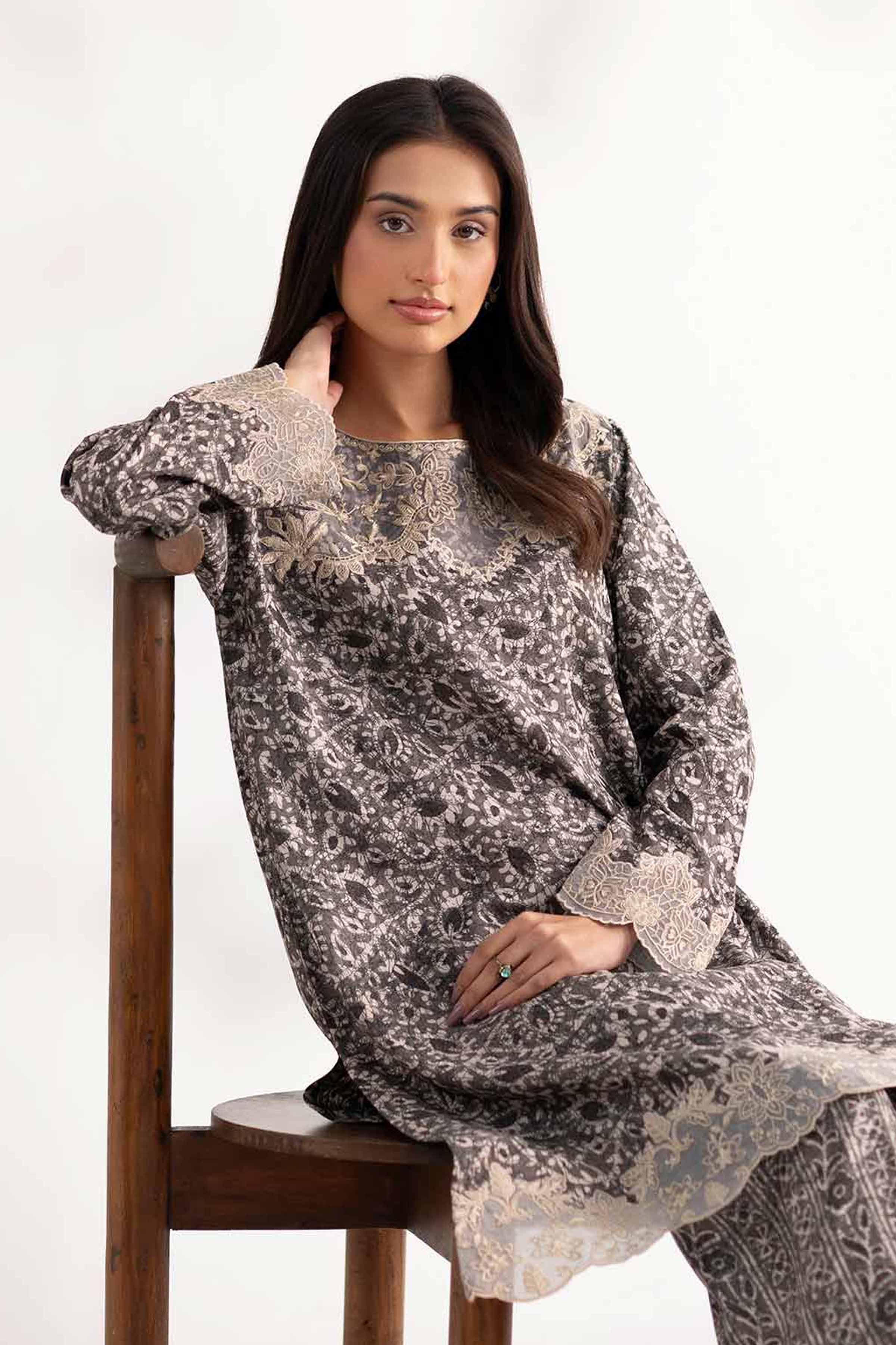 2 Piece - Printed Embroidered Suit - 42502817 for Women - Unstitched Collection | Nishat | Shop Online