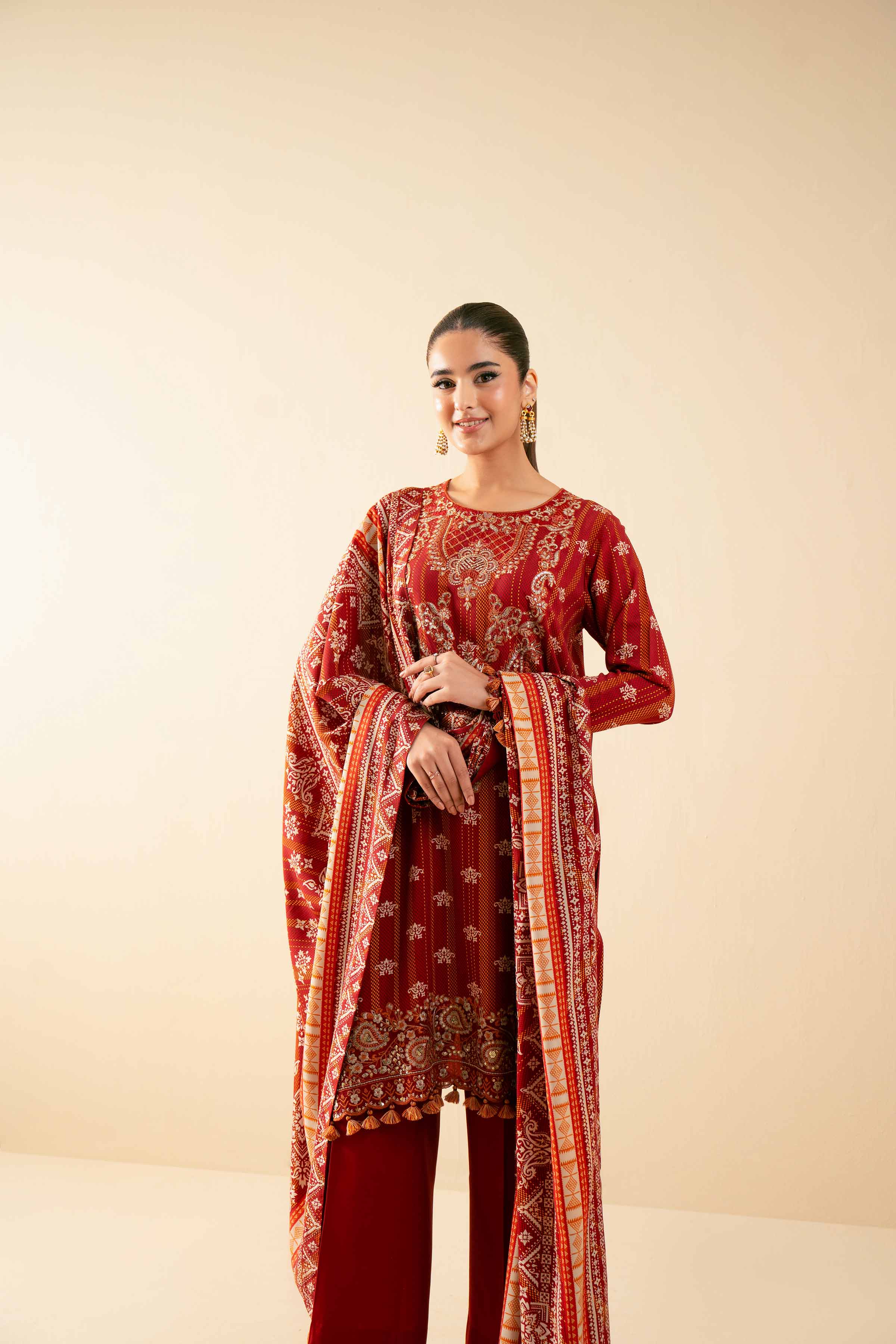 3 Piece - Printed Embroidered Suit - 42502827 for Women - Unstitched Collection | Nishat | Shop Online