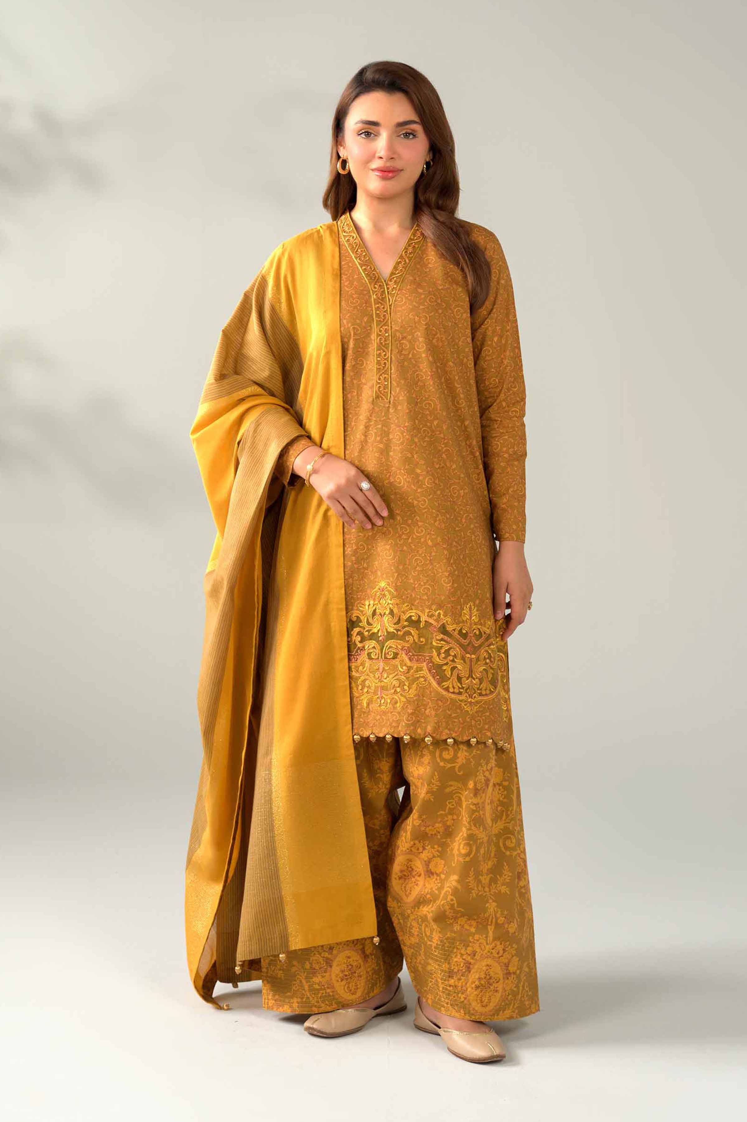 3 Piece - Printed Embroidered Suit - 42502839 for Women - Unstitched Collection | Nishat | Shop Online