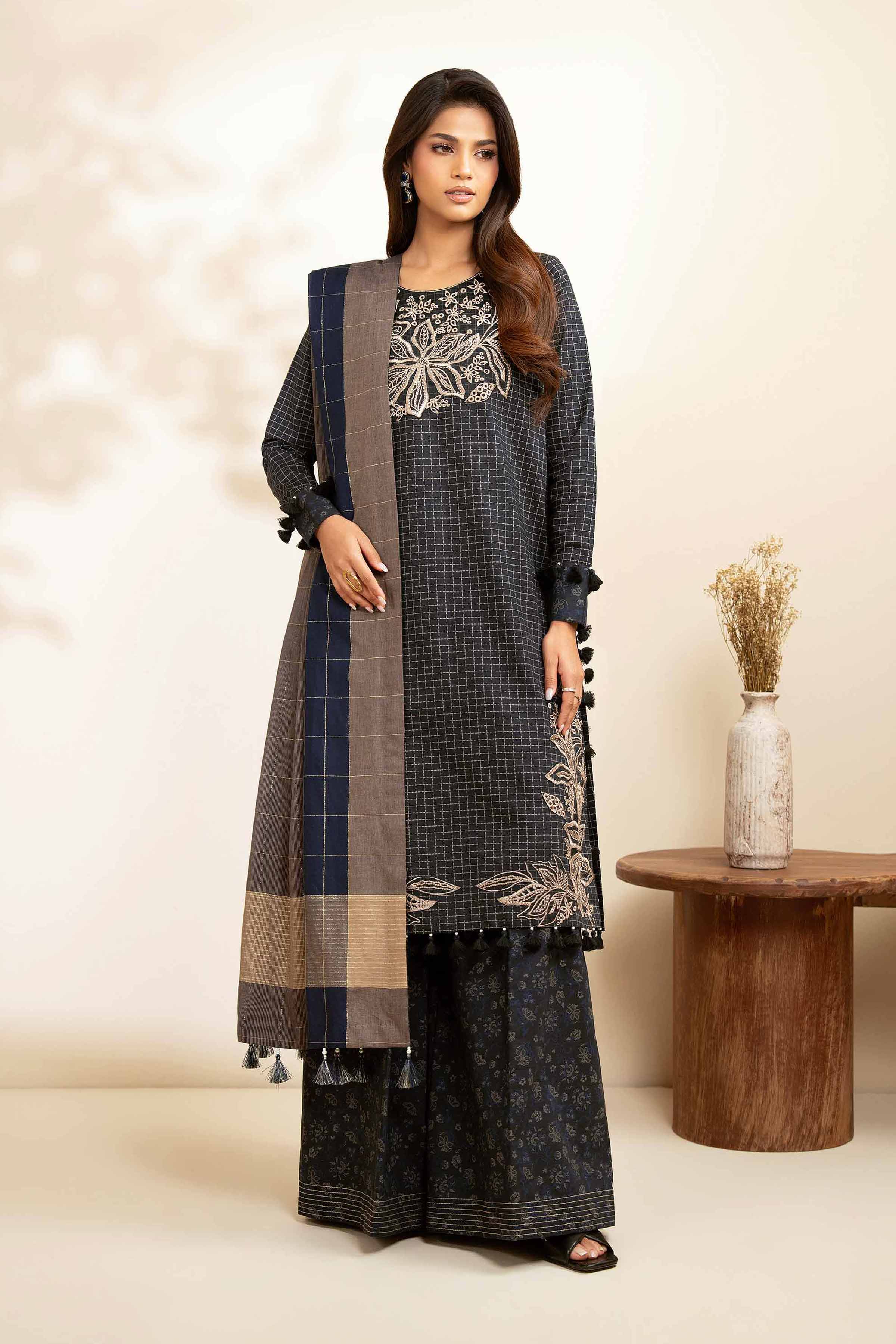 3 Piece - Printed Embroidered Suit - 42502841 for Women - Unstitched Collection | Nishat | Shop Online