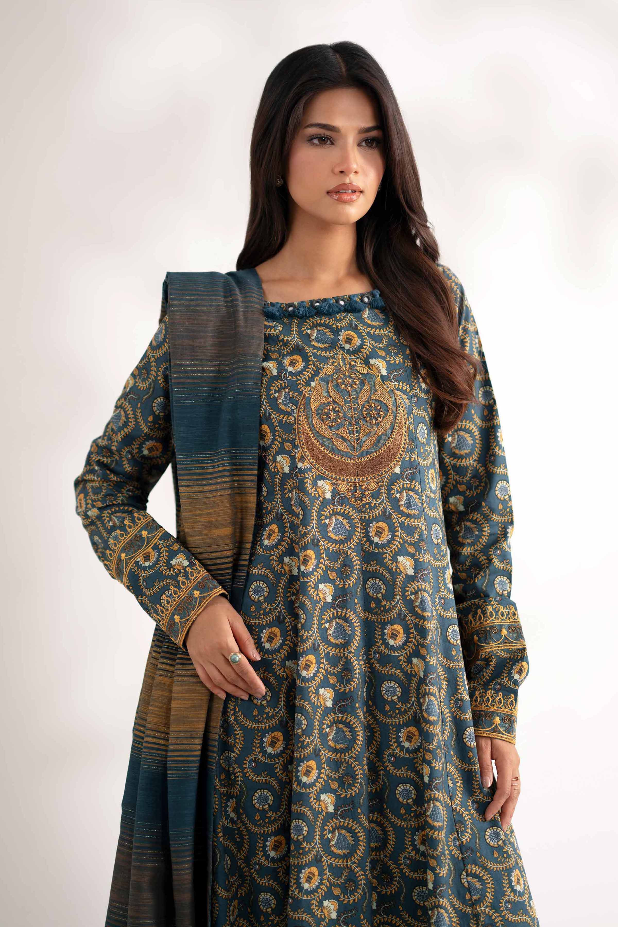 3 Piece - Printed Embroidered Suit - 42502843 for Women - Unstitched Collection | Nishat | Shop Online