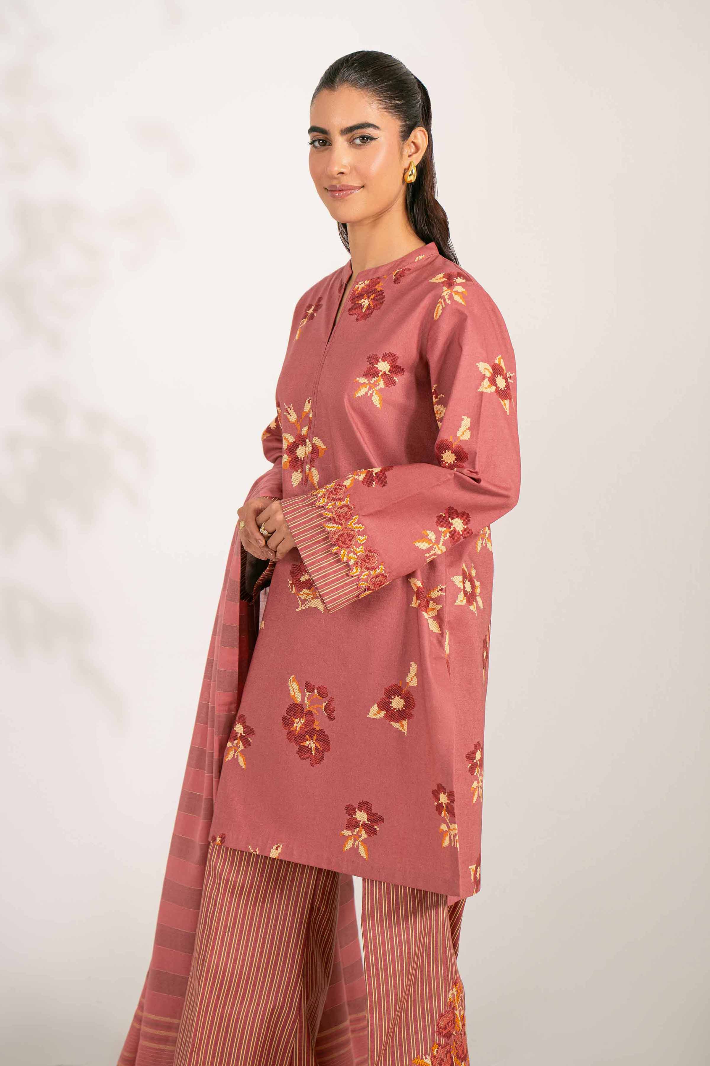 3 Piece - Printed Embroidered Suit - 42502844 for Women - Unstitched Collection | Nishat | Shop Online