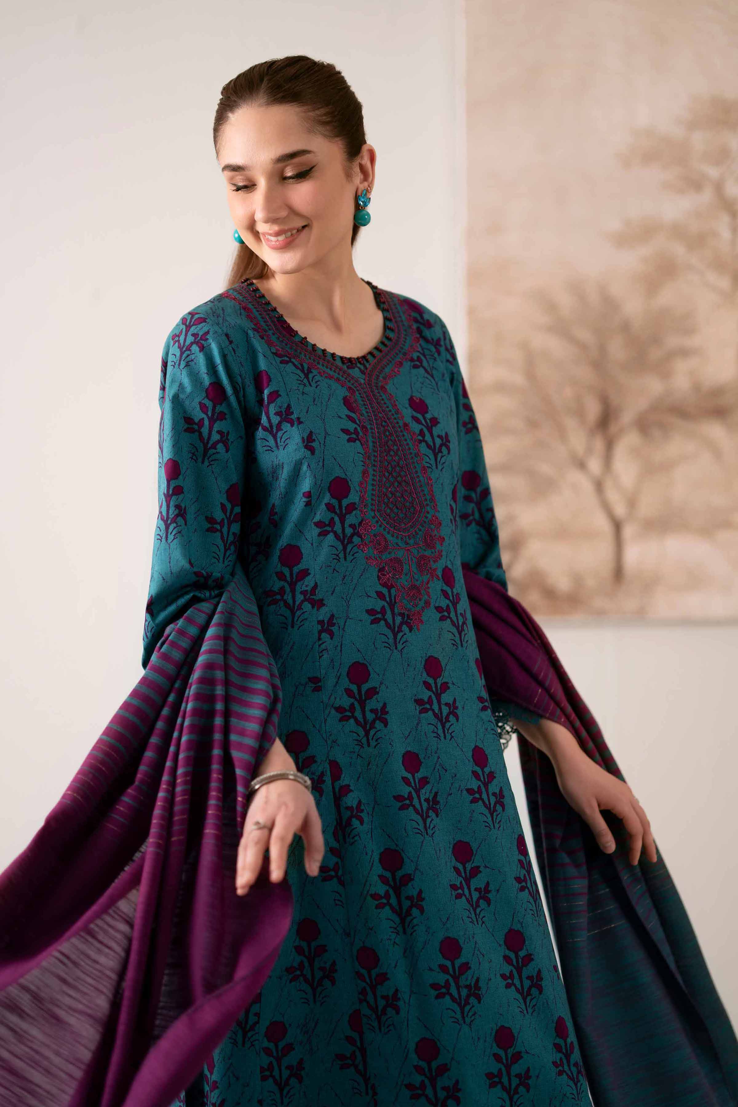 3 Piece - Printed Embroidered Suit - 42502845 for Women - Unstitched Collection | Nishat | Shop Online
