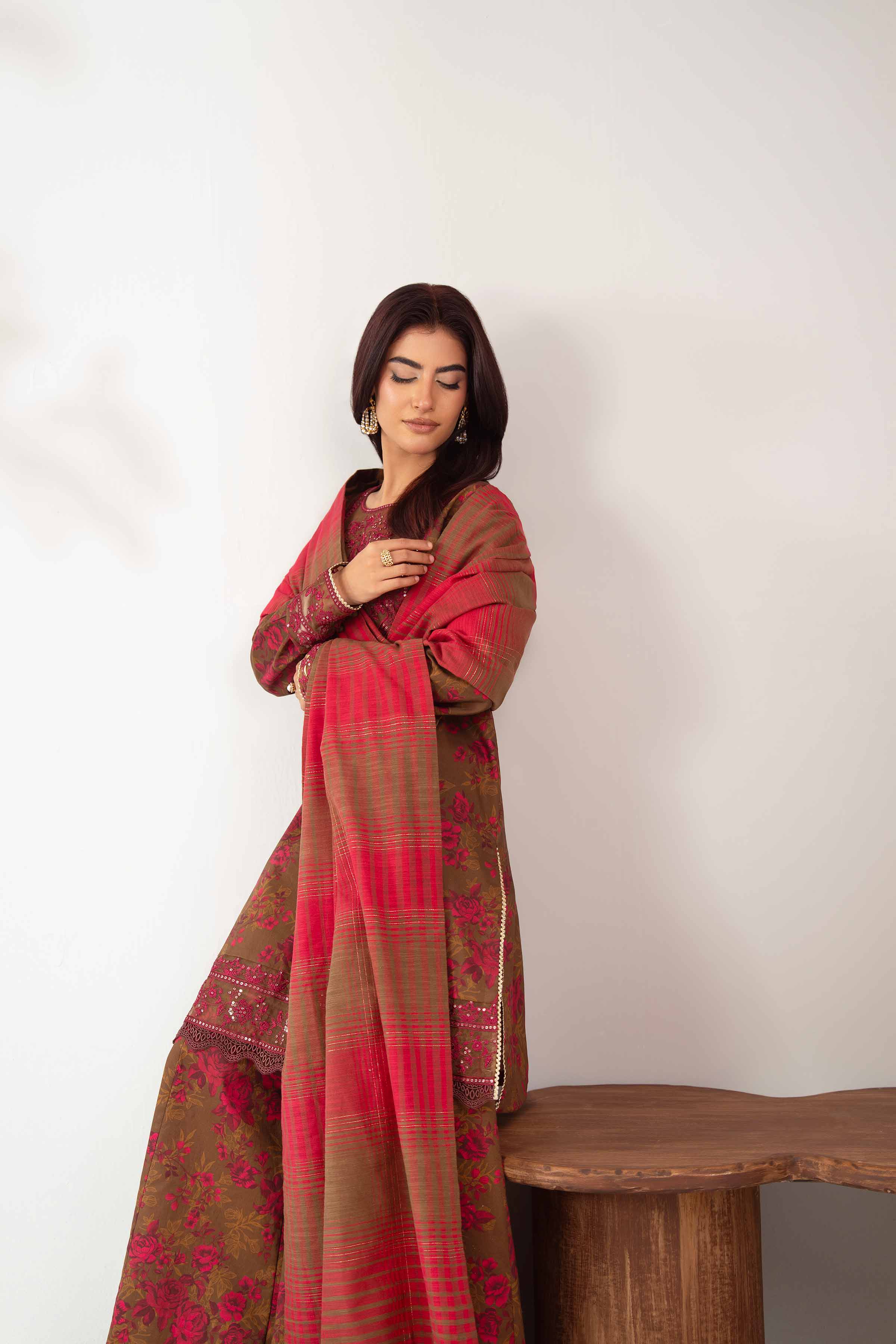 3 Piece - Printed Embroidered Suit - 42502847 for Women - Unstitched Collection | Nishat | Shop Online