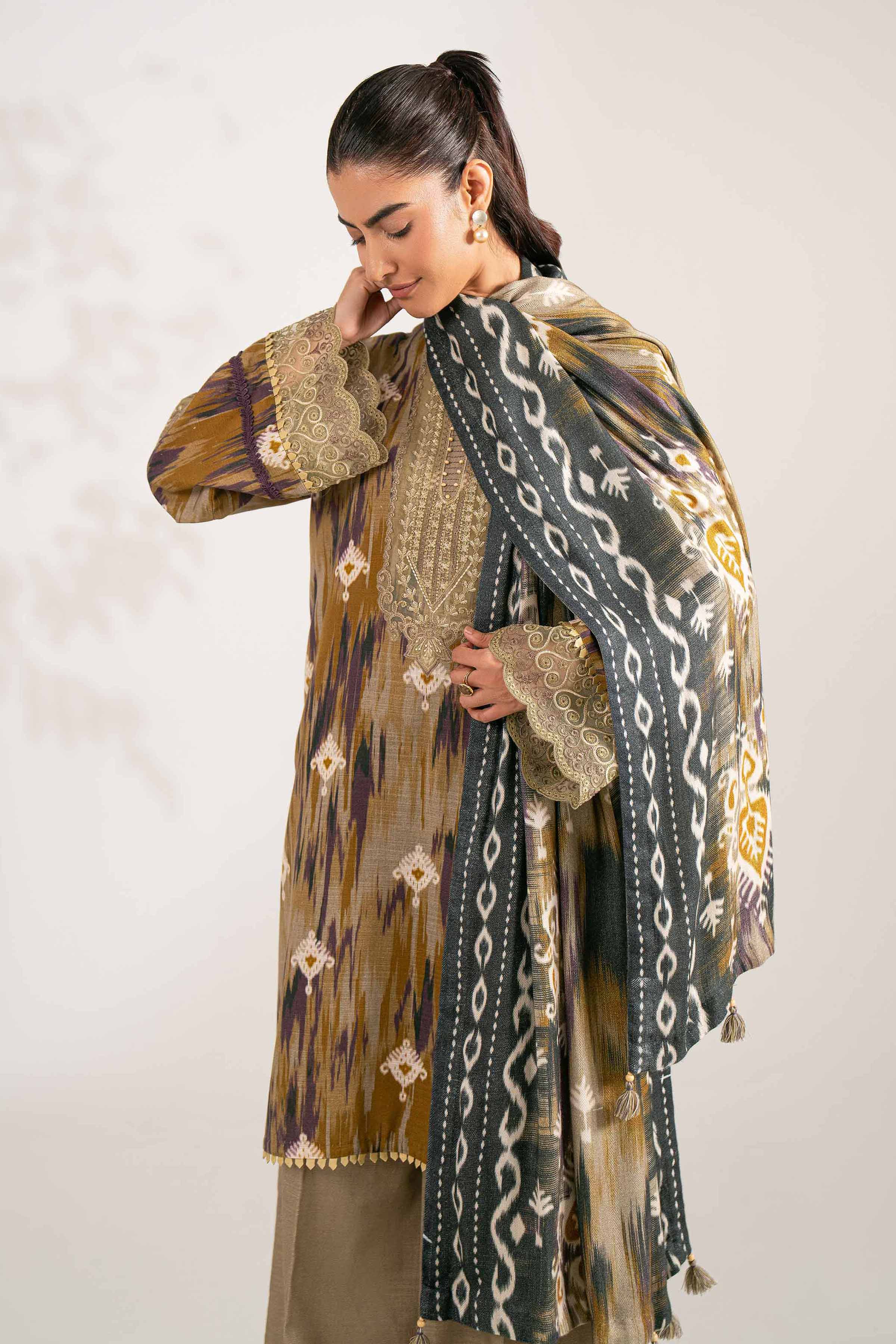 3 Piece - Printed Embroidered Suit - 42502869 for Women - Unstitched Collection | Nishat | Shop Online