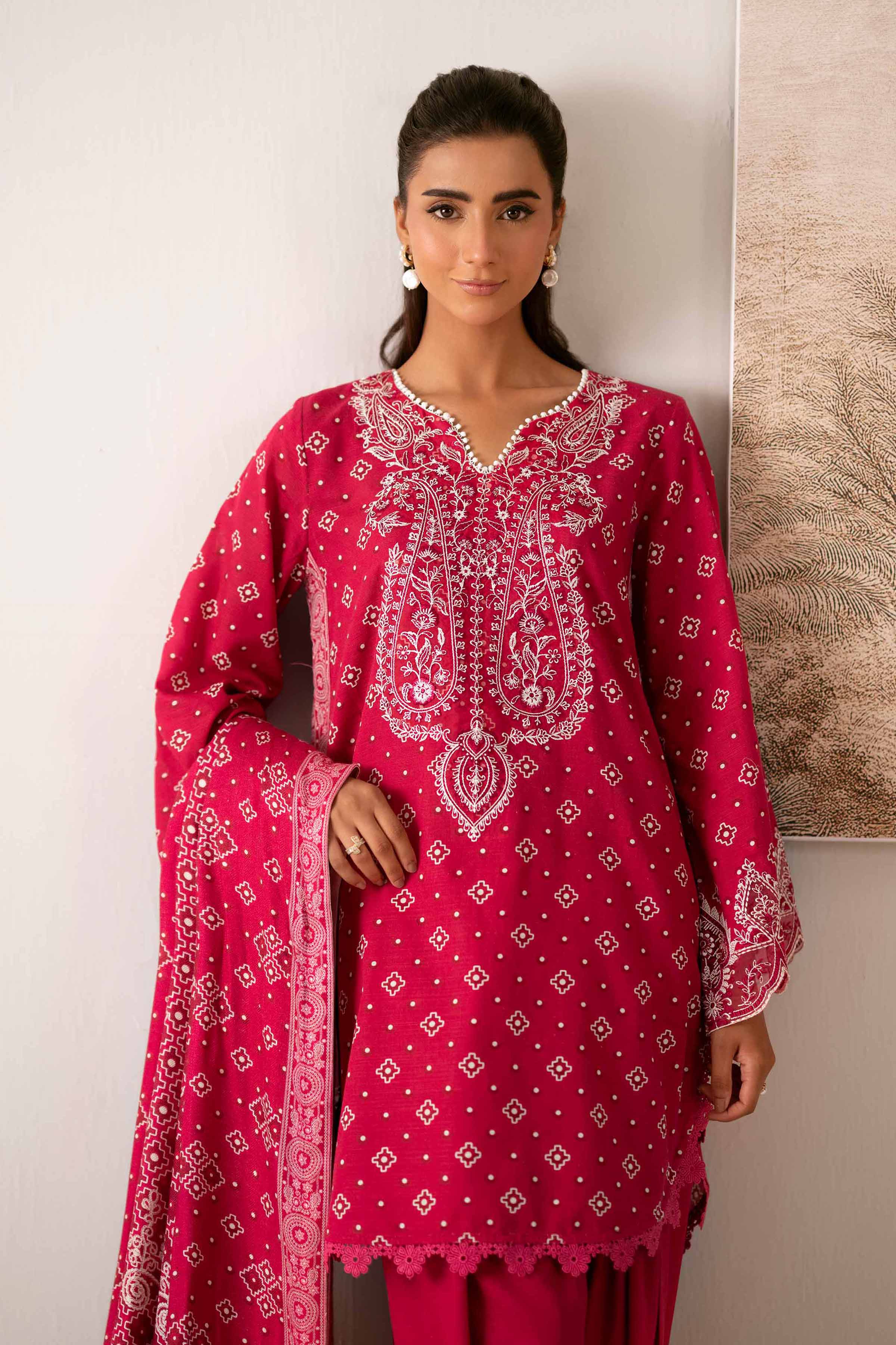 3 Piece - Printed Embroidered Suit - 42502873 for Women - Unstitched Collection | Nishat | Shop Online