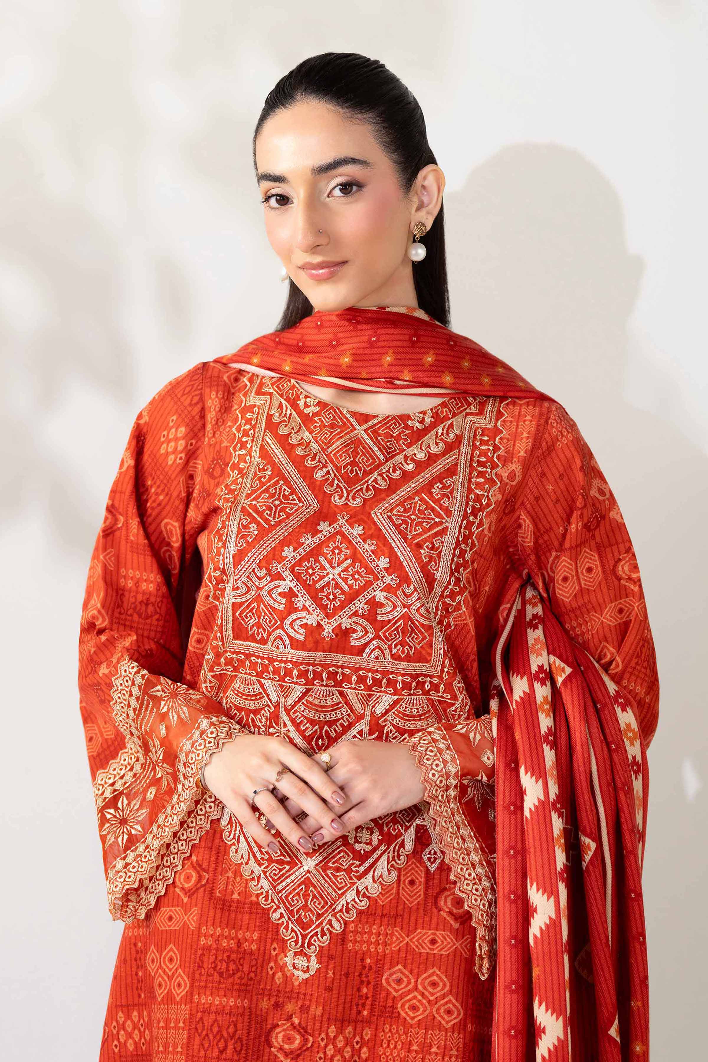 3 Piece - Embroidered Suit - 42502874 for Women - Unstitched Collection | Nishat | Shop Online