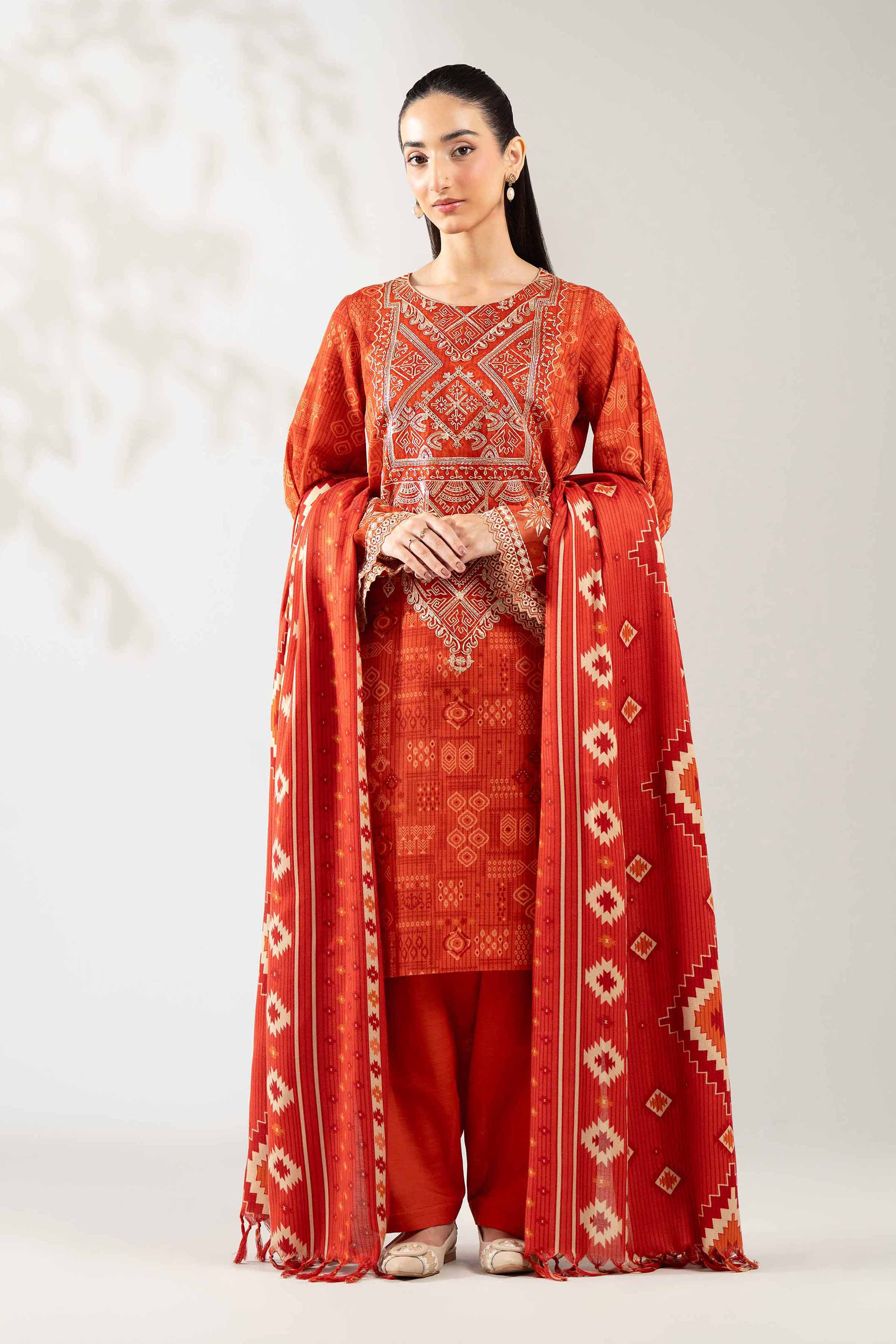 3 Piece - Embroidered Suit - 42502874 for Women - Unstitched Collection | Nishat | Shop Online