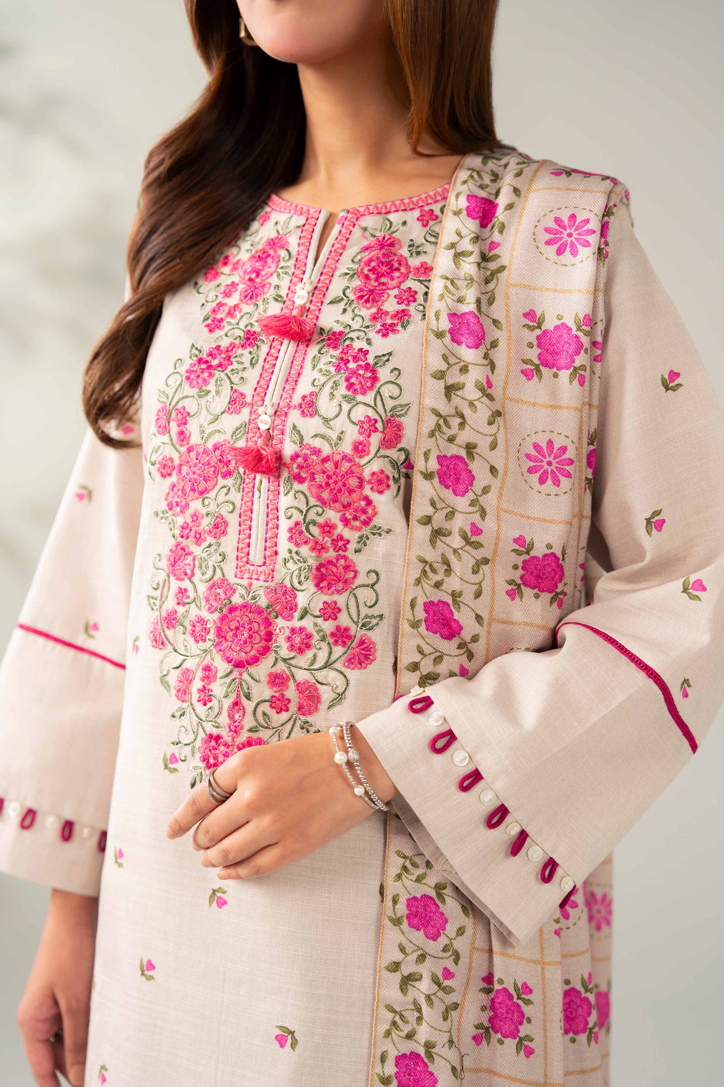 3 Piece - Embroidered Suit - 42502875 for Women - Unstitched Collection | Nishat | Shop Online