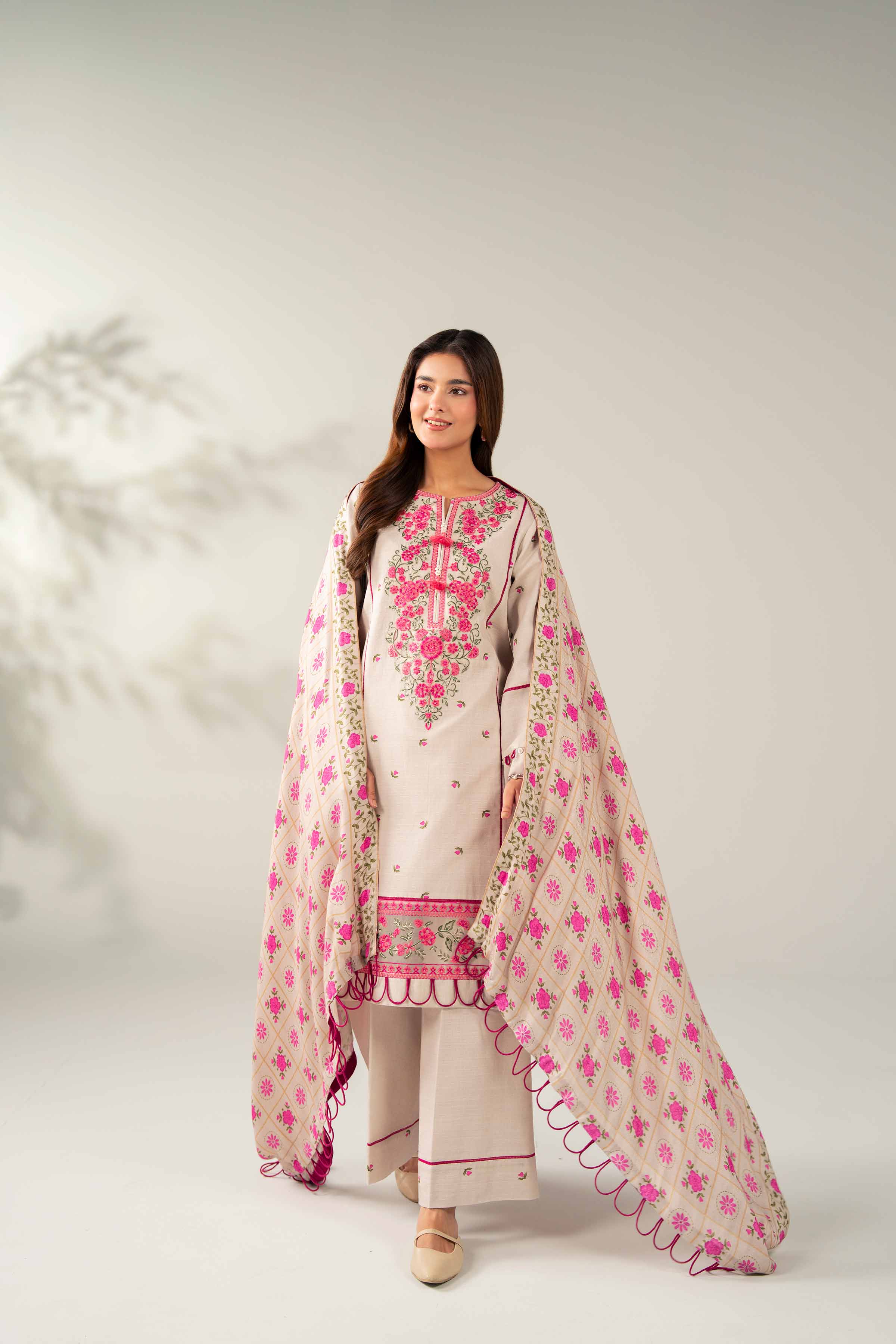 3 Piece - Embroidered Suit - 42502875 for Women - Unstitched Collection | Nishat | Shop Online