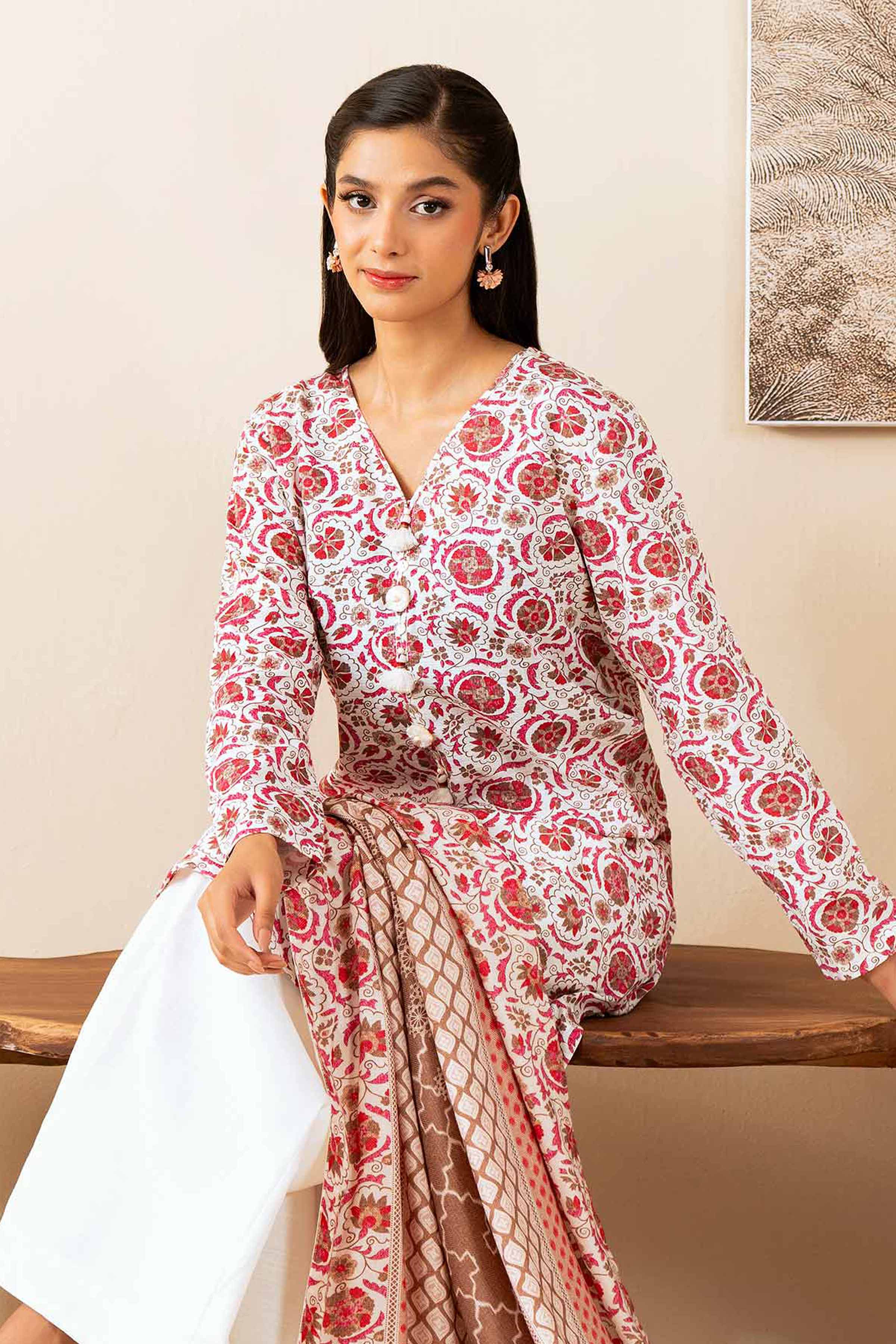 3 Piece - Printed Suit - 42502880 for Women - Unstitched Collection | Nishat | Shop Online