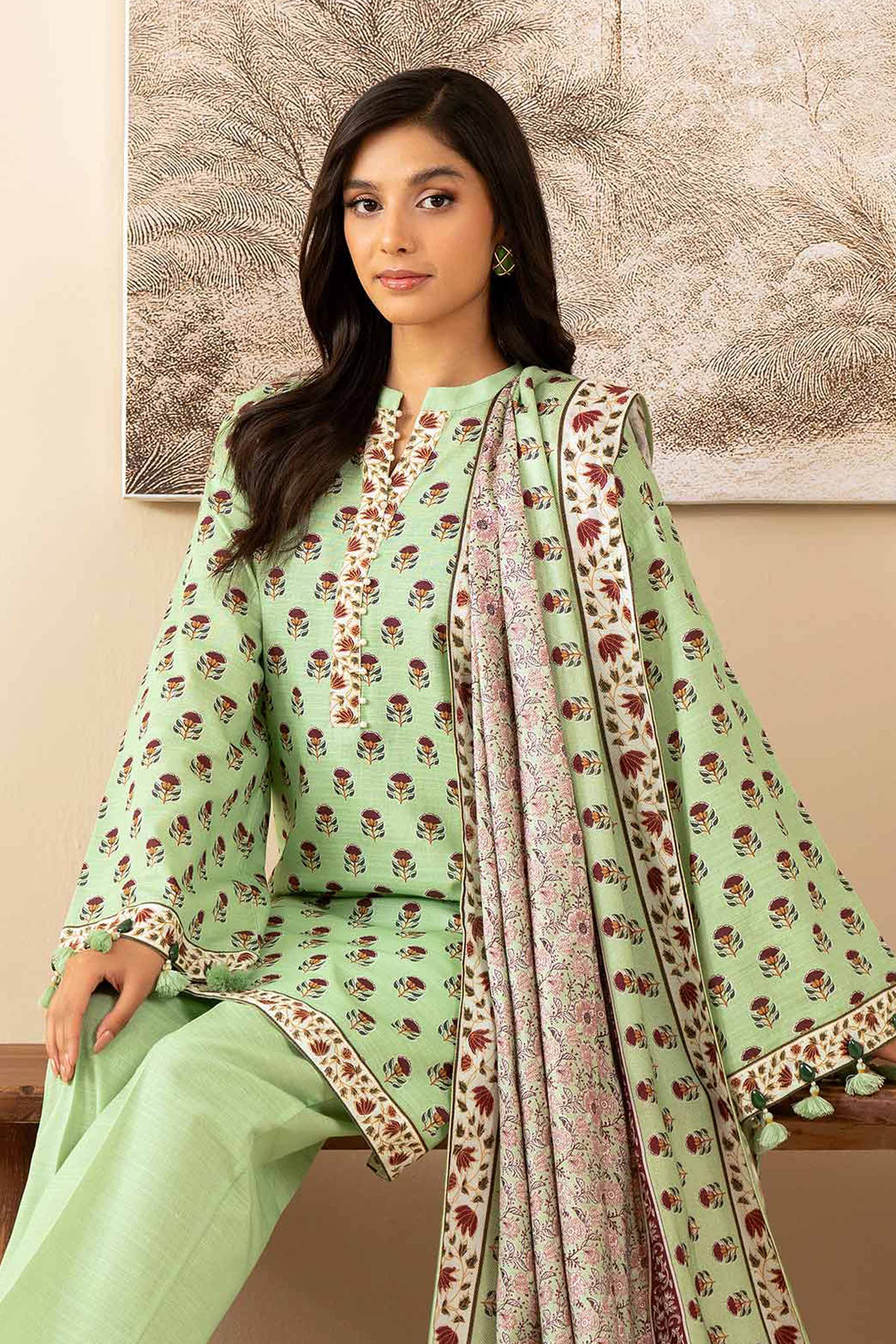 3 Piece - Printed Suit - 42502882 for Women - Unstitched Collection | Nishat | Shop Online