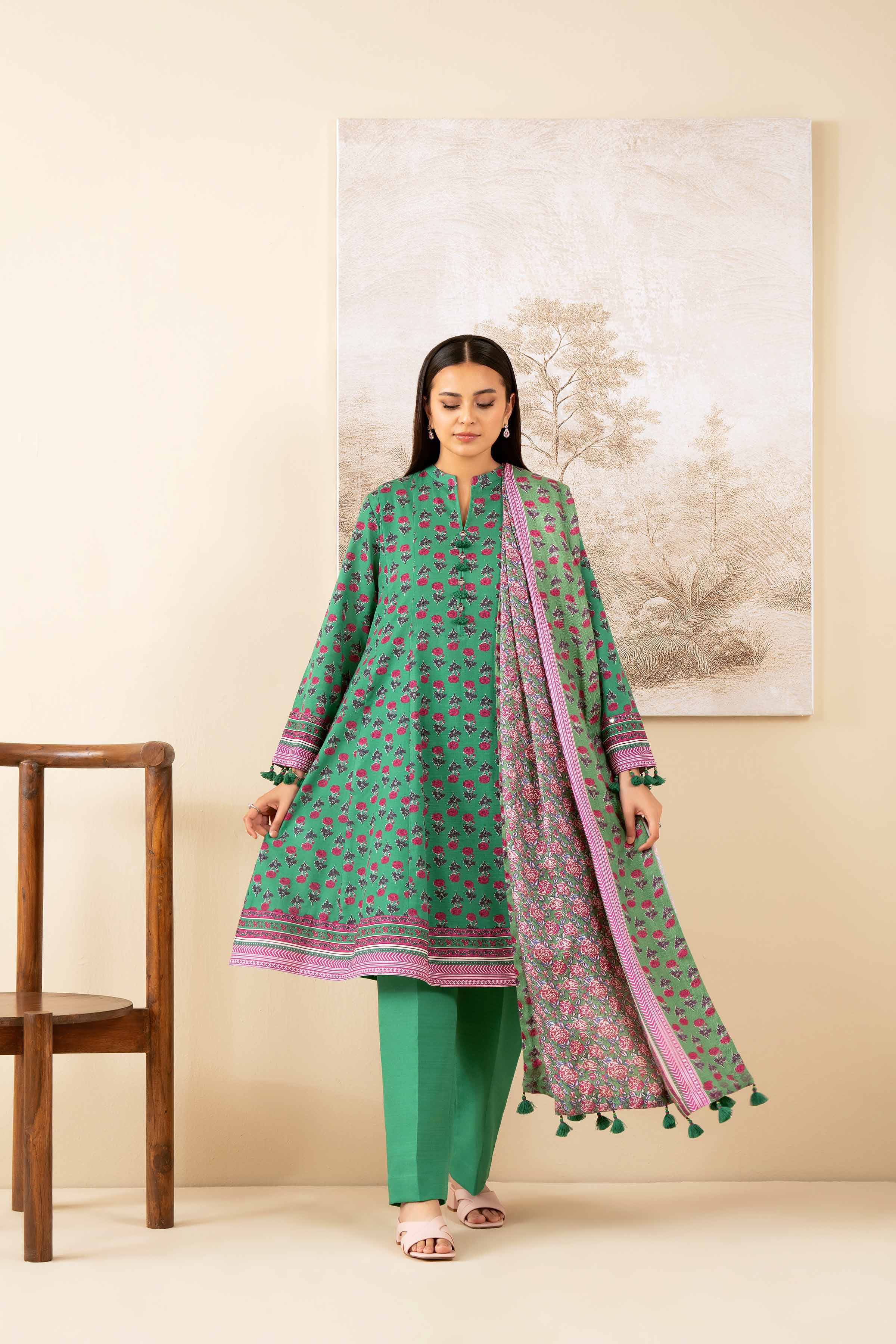 3 Piece - Printed Suit - 42502887 for Women - Unstitched Collection | Nishat | Shop Online