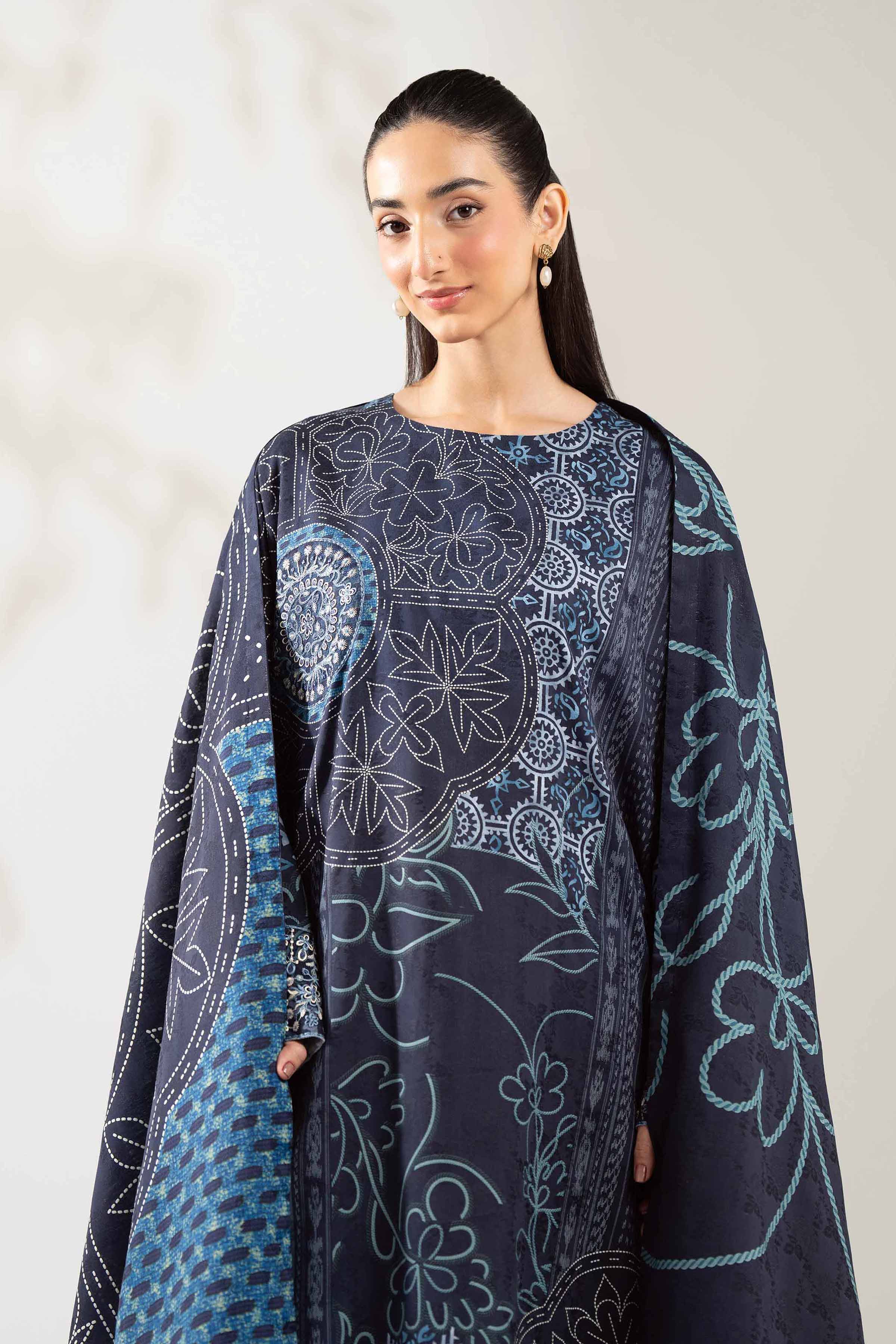 3 Piece - Digital Printed Embroidered Suit - 42502889 for Women - Unstitched Collection | Nishat | Shop Online