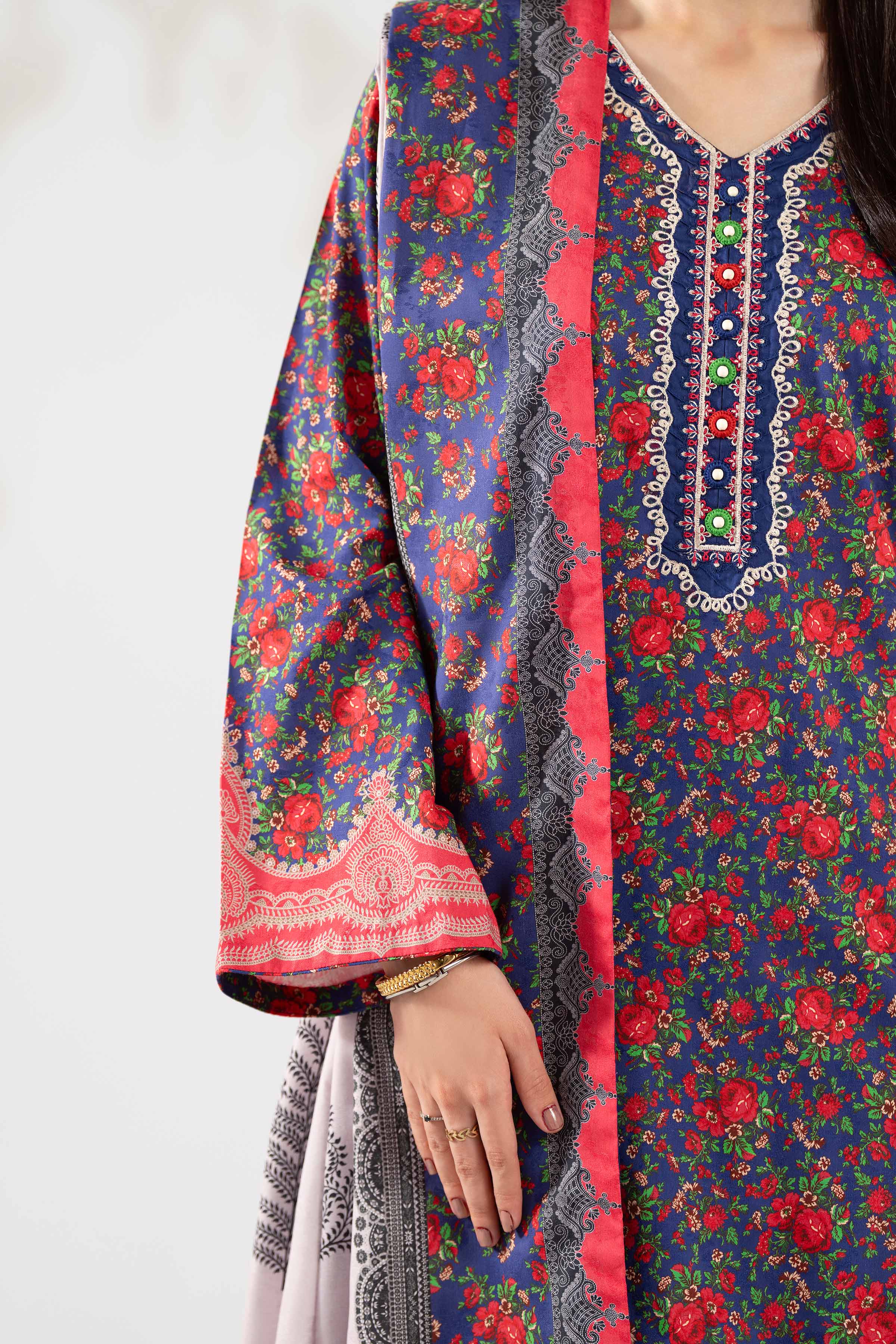 3 Piece - Digital Printed Embroidered Suit - 42502890 for Women - Unstitched Collection | Nishat | Shop Online