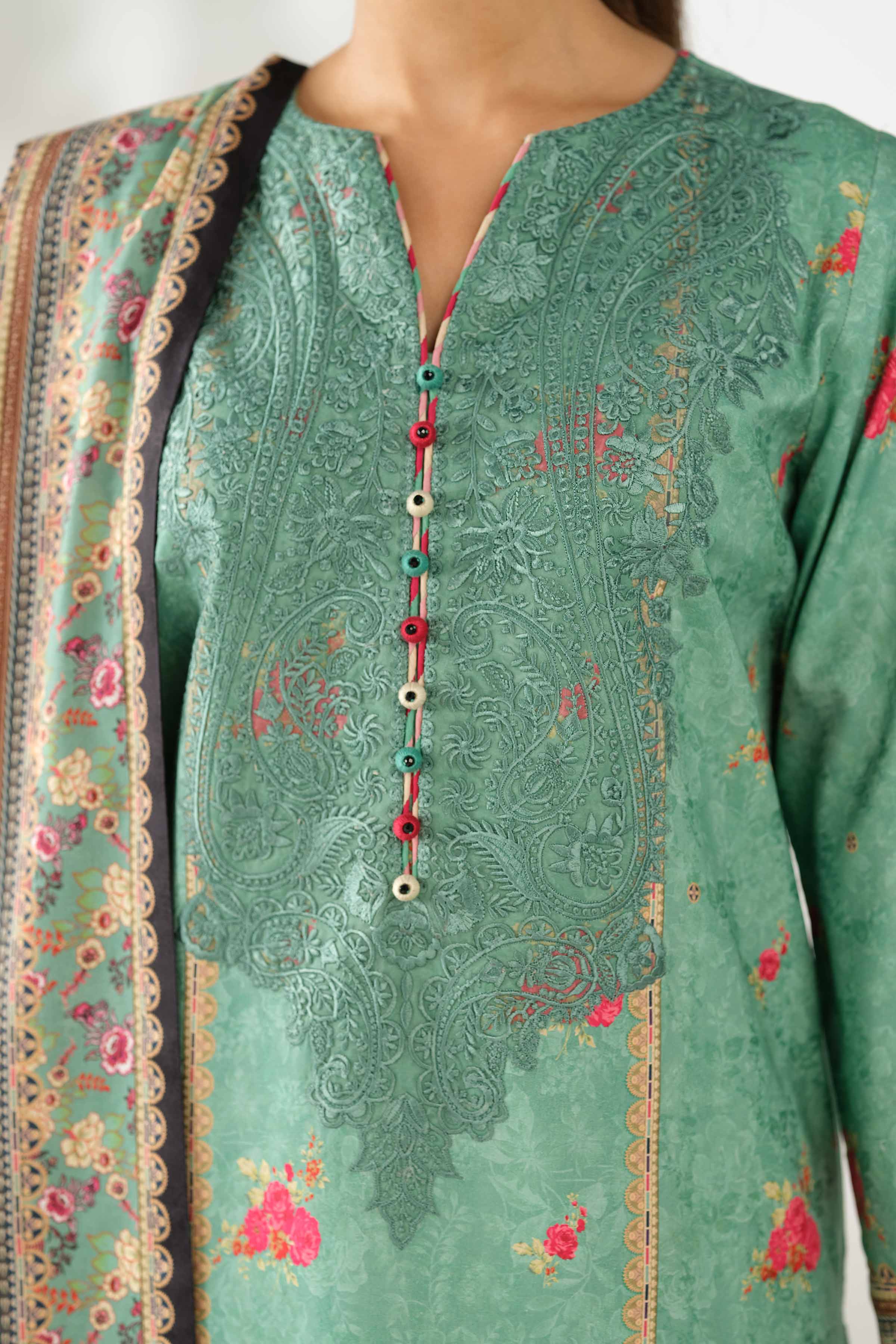 3 Piece - Digital Printed Embroidered Suit - 42502892 for Women - Unstitched Collection | Nishat | Shop Online
