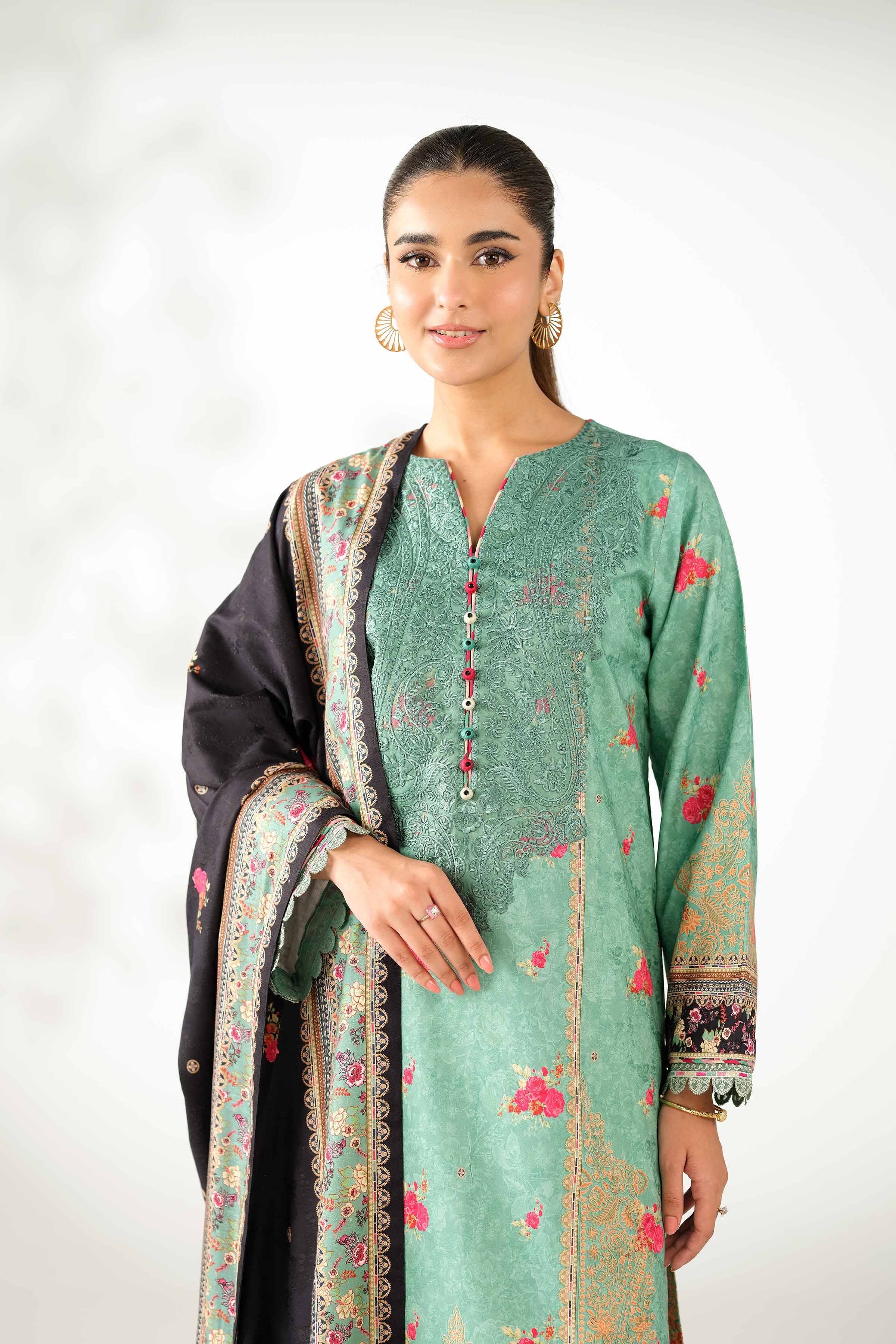3 Piece - Digital Printed Embroidered Suit - 42502892 for Women - Unstitched Collection | Nishat | Shop Online