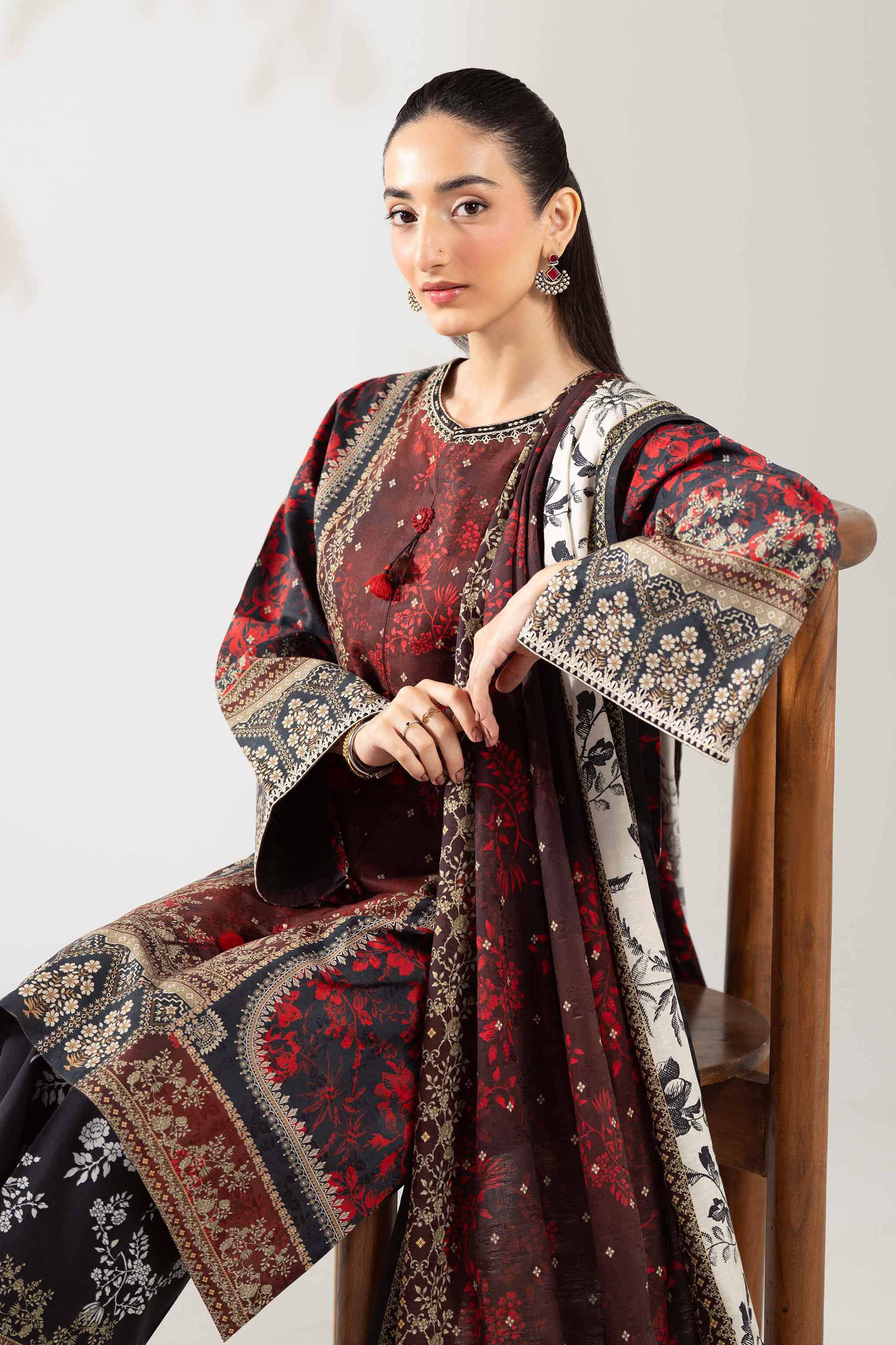 3 Piece - Digital Printed Embroidered Suit - 42502893 for Women - Unstitched Collection | Nishat | Shop Online