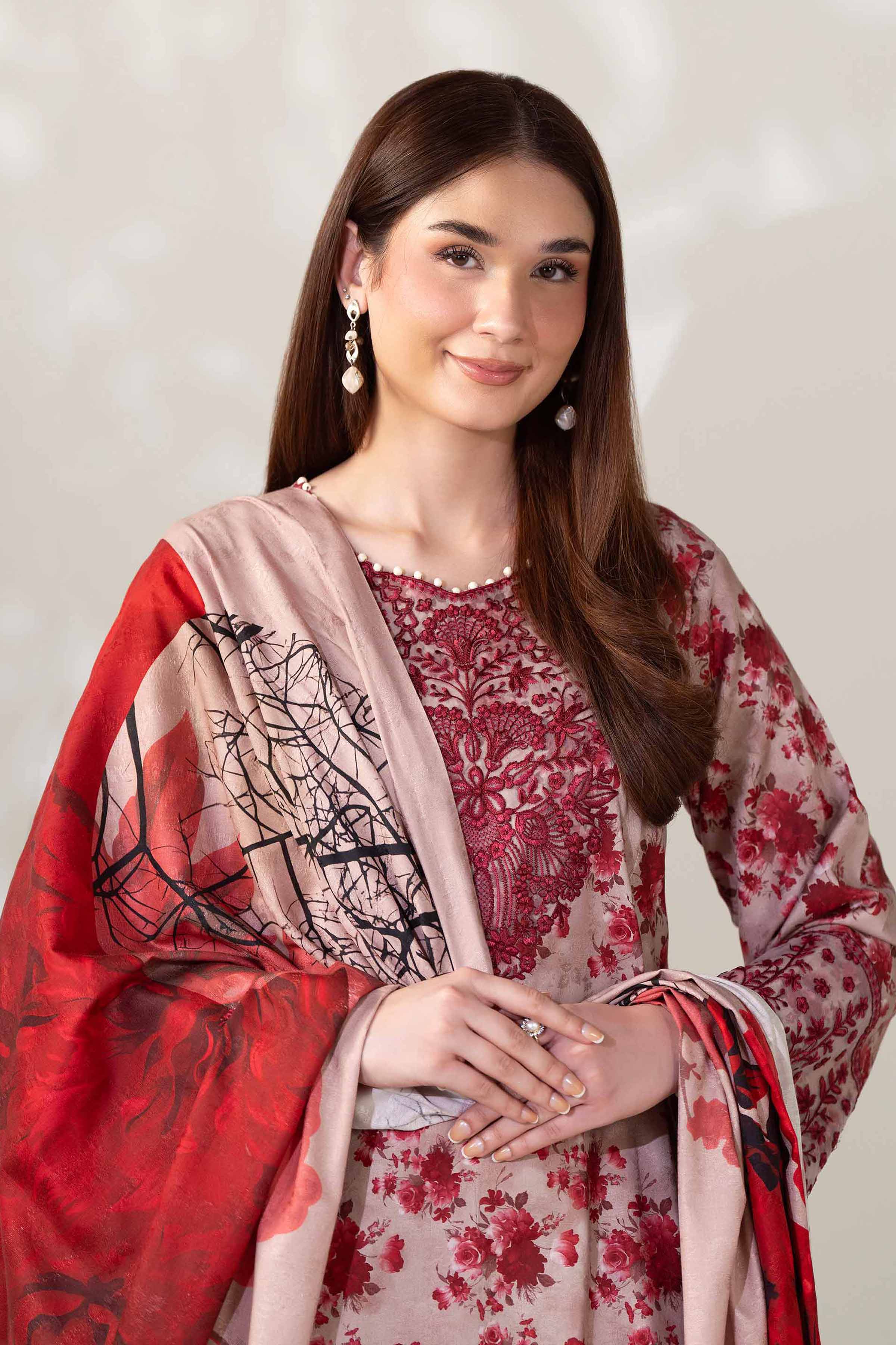 3 Piece - Digital Printed Embroidered Suit - 42502894 for Women - Unstitched Collection | Nishat | Shop Online