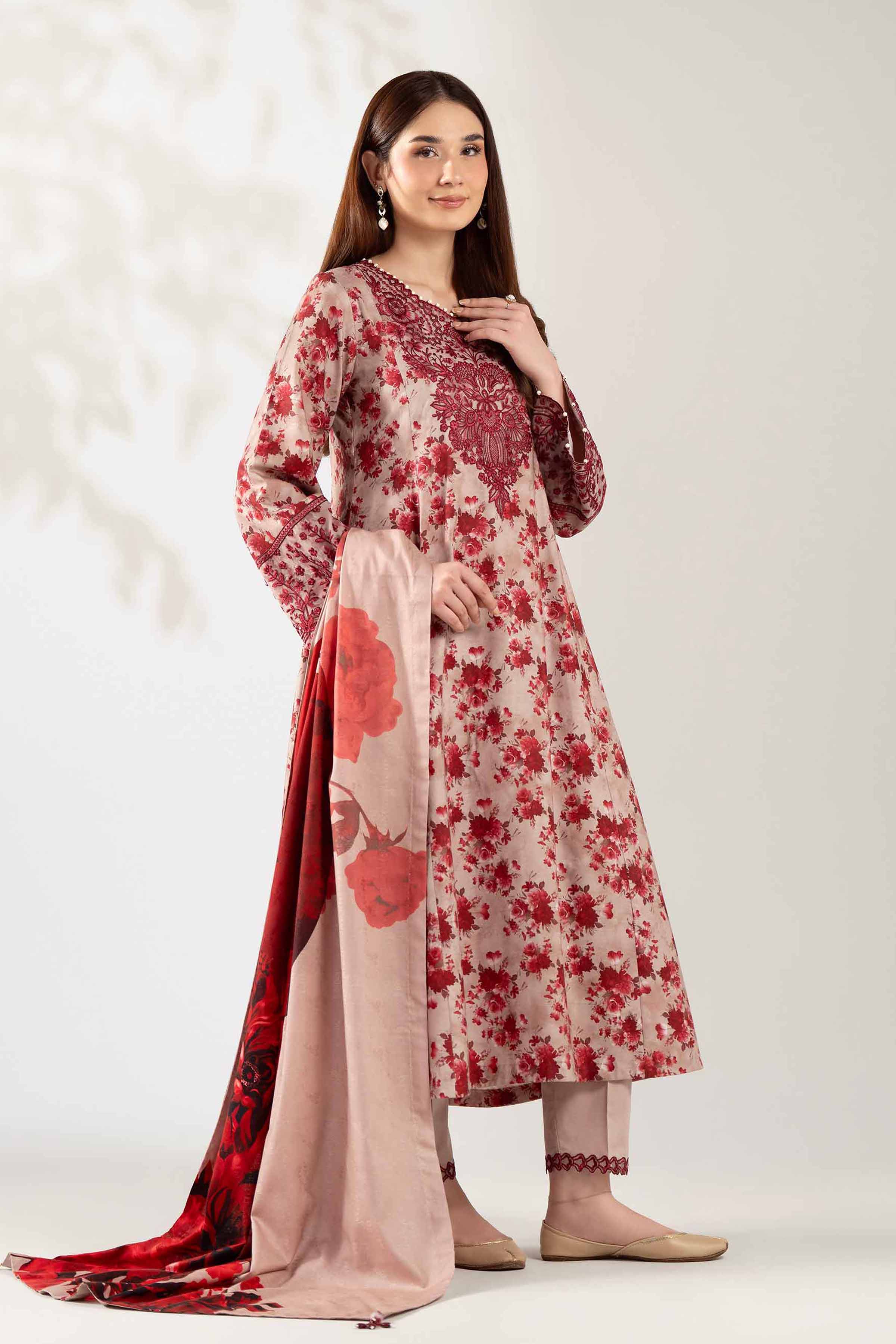 3 Piece - Digital Printed Embroidered Suit - 42502894 for Women - Unstitched Collection | Nishat | Shop Online