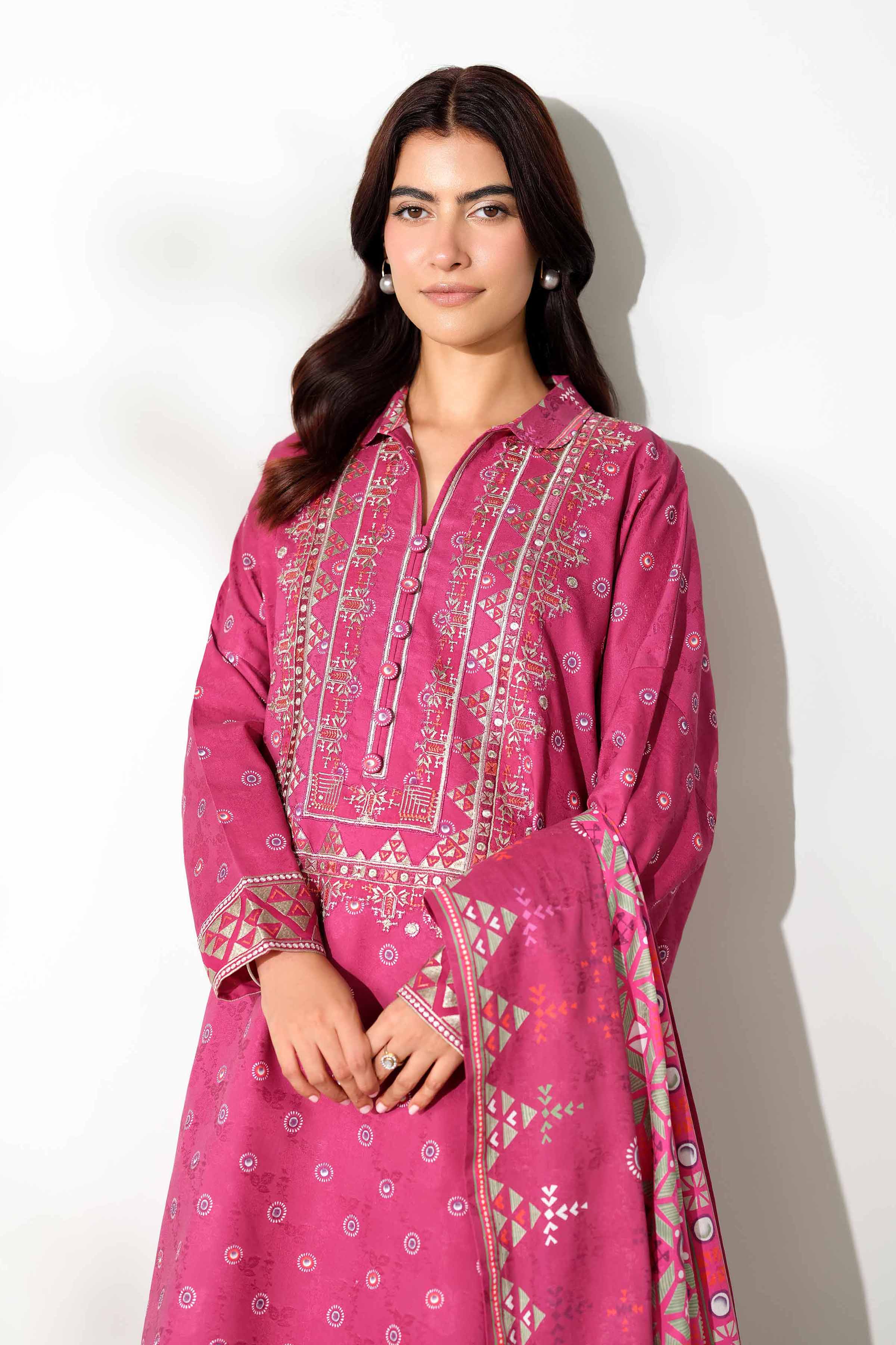 3 Piece - Digital Printed Embroidered Suit - 42502897 for Women - Unstitched Collection | Nishat | Shop Online