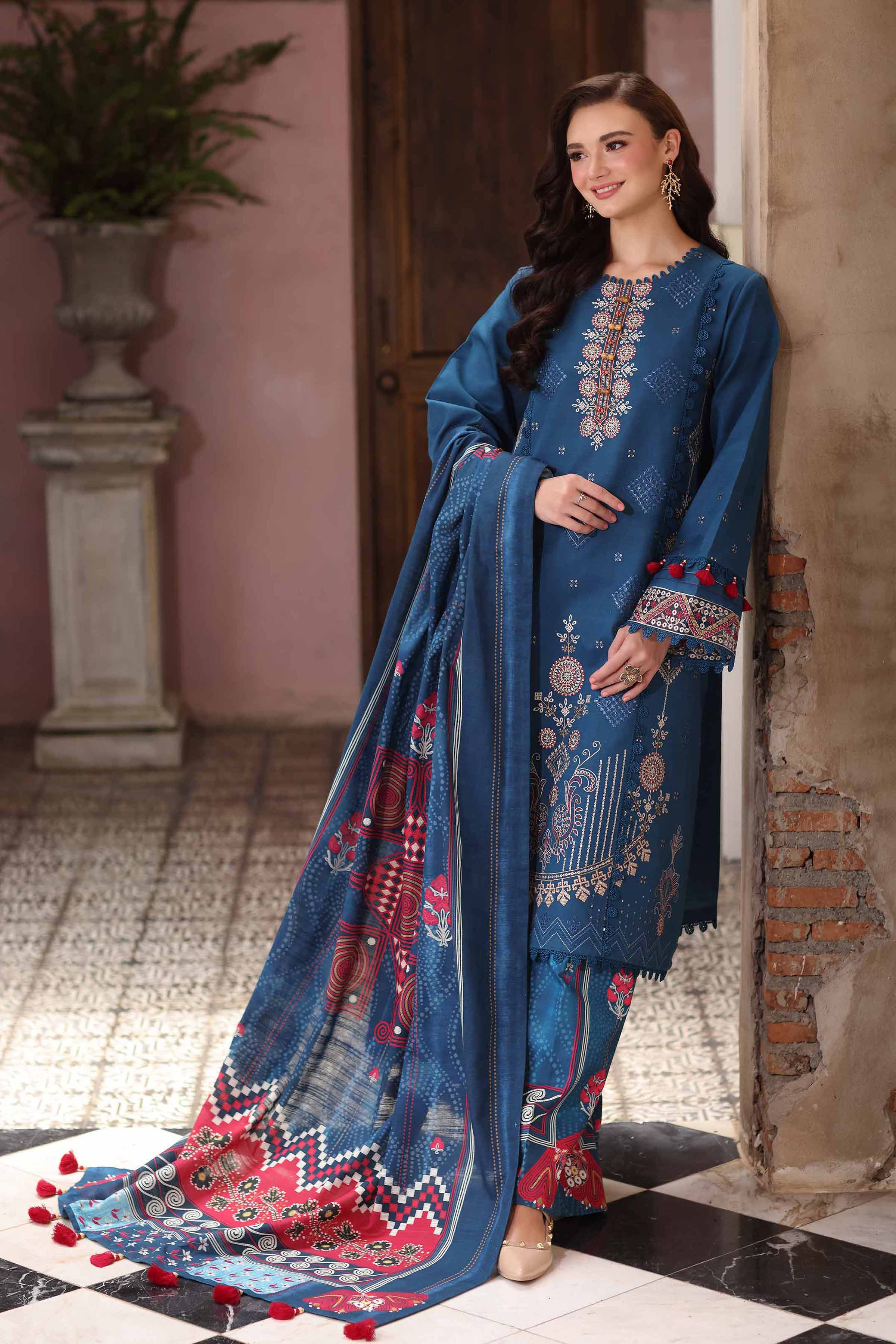 3 Piece - Digital Printed Embroidered Suit - 42502910 for Women - Unstitched Collection | Nishat | Shop Online