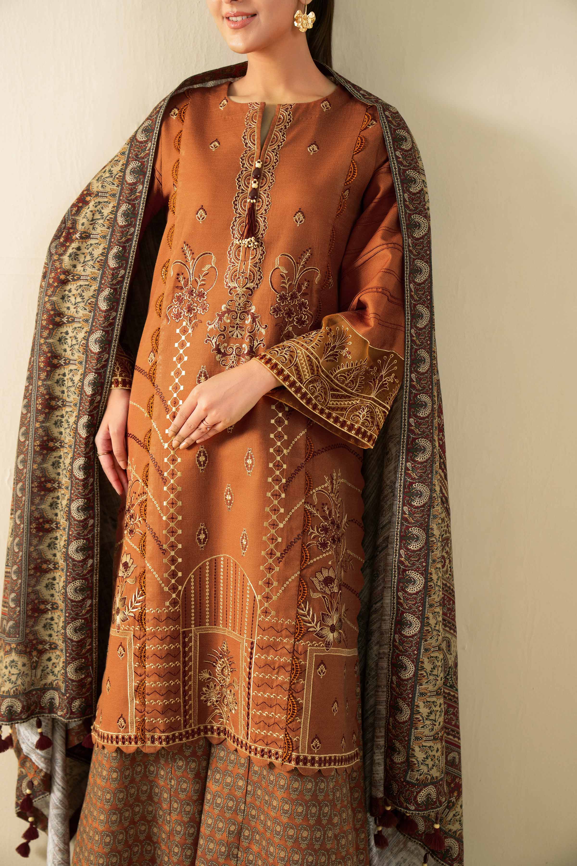 3 Piece - Digital Printed Embroidered Suit - 42502912 for Women - Unstitched Collection | Nishat | Shop Online