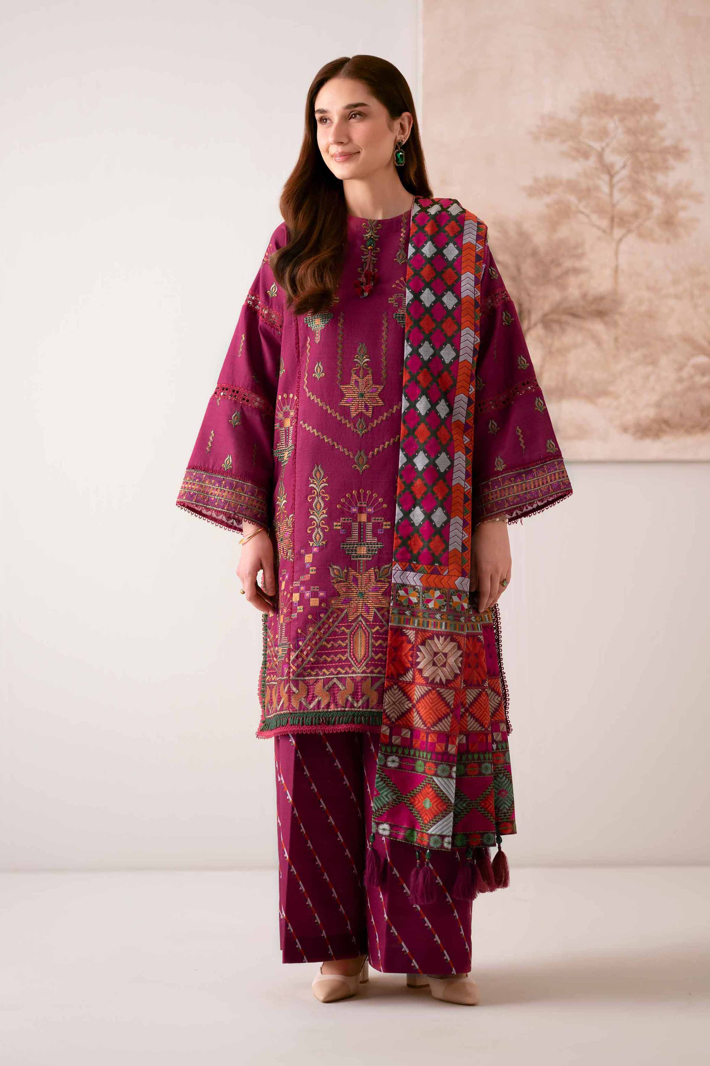 3 Piece - Digital Printed Embroidered Suit - 42502913 for Women - Unstitched Collection | Nishat | Shop Online