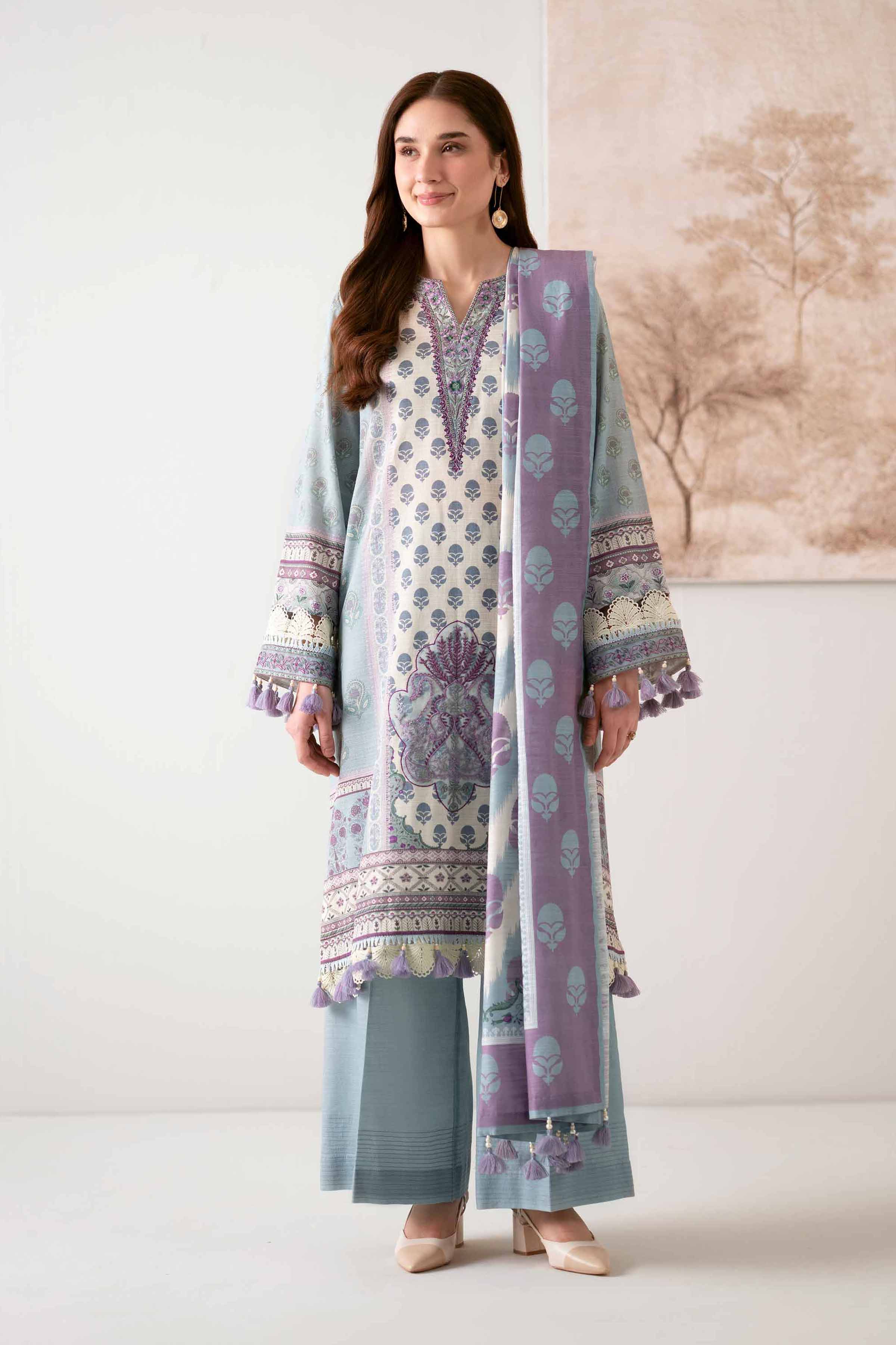 3 Piece - Digital Printed Embroidered Suit - 42502917 for Women - Unstitched Collection | Nishat | Shop Online