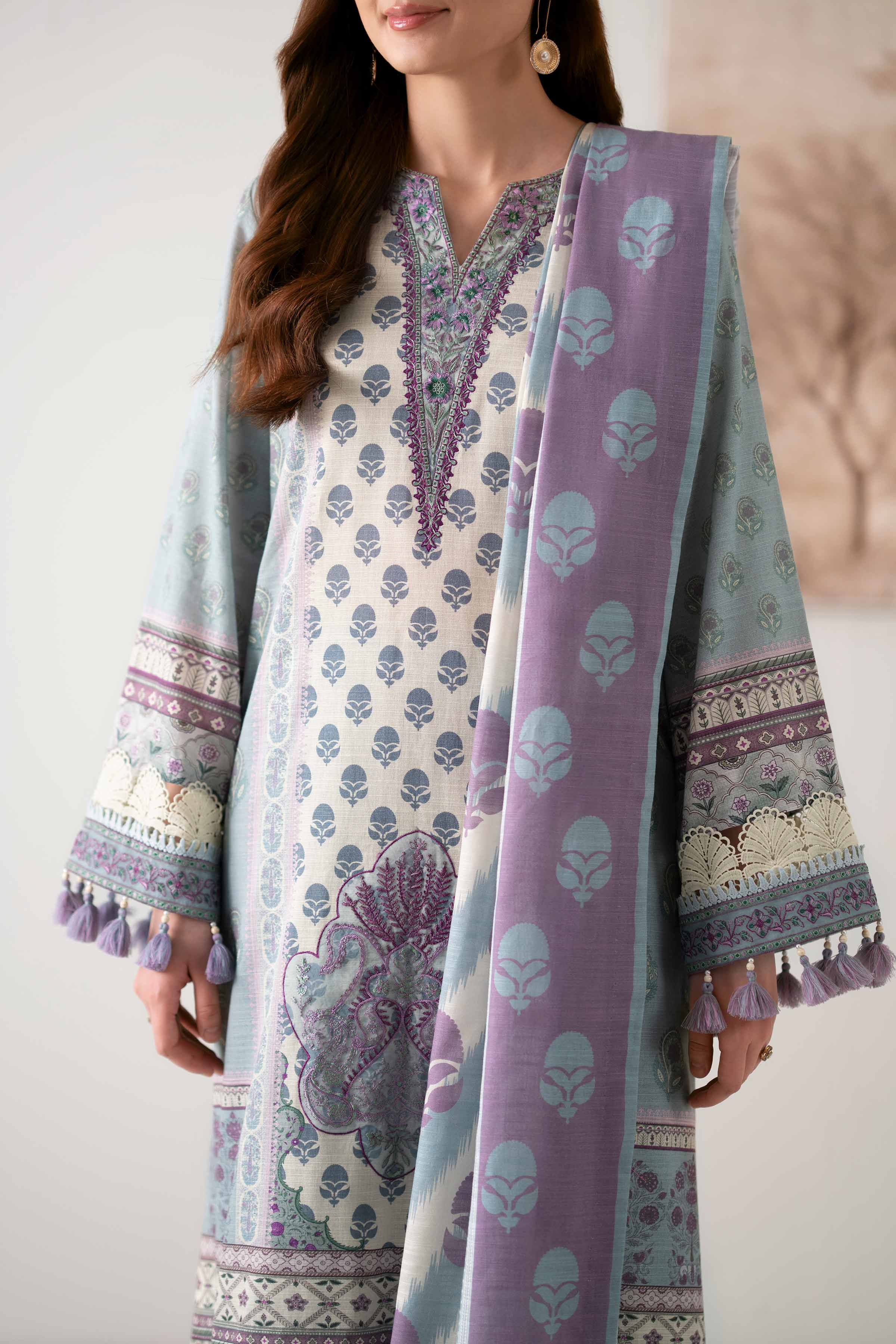3 Piece - Digital Printed Embroidered Suit - 42502917 for Women - Unstitched Collection | Nishat | Shop Online