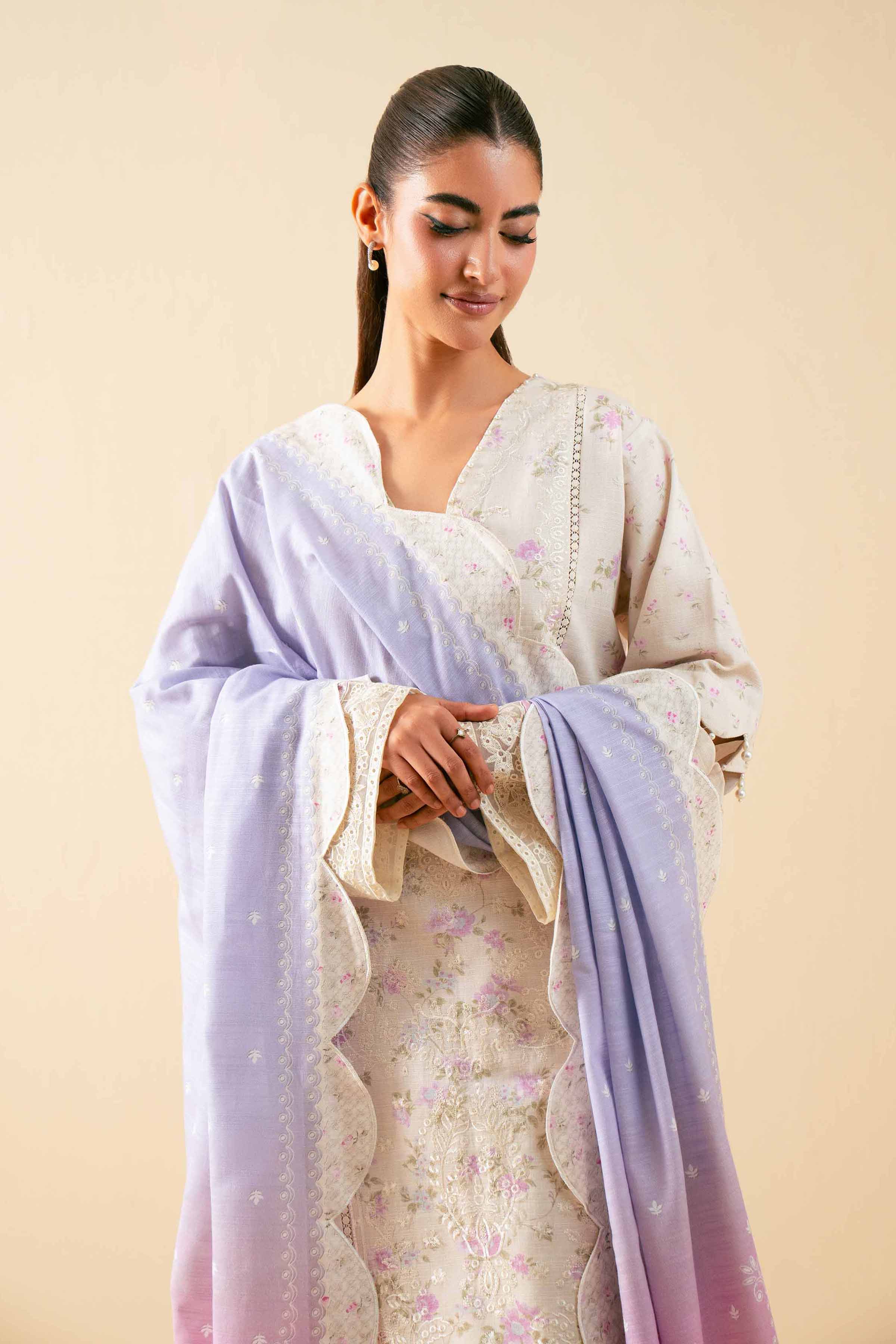3 Piece - Digital Printed Embroidered Suit - 42502919 for Women - Unstitched Collection | Nishat | Shop Online