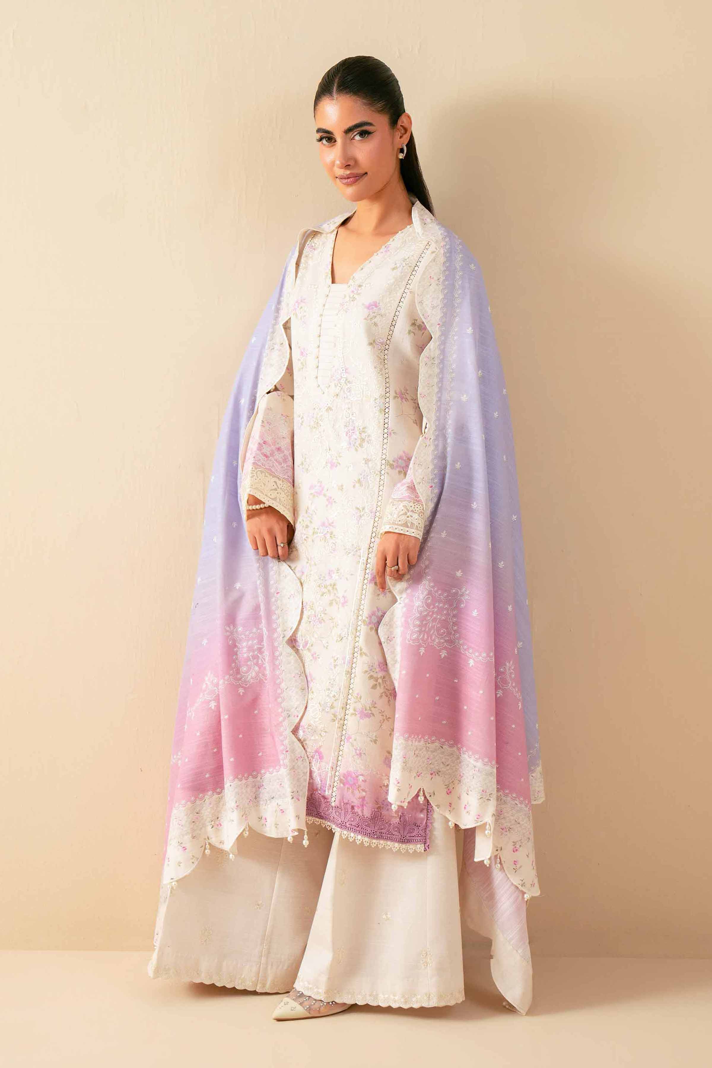 3 Piece - Digital Printed Embroidered Suit - 42502919 for Women - Unstitched Collection | Nishat | Shop Online