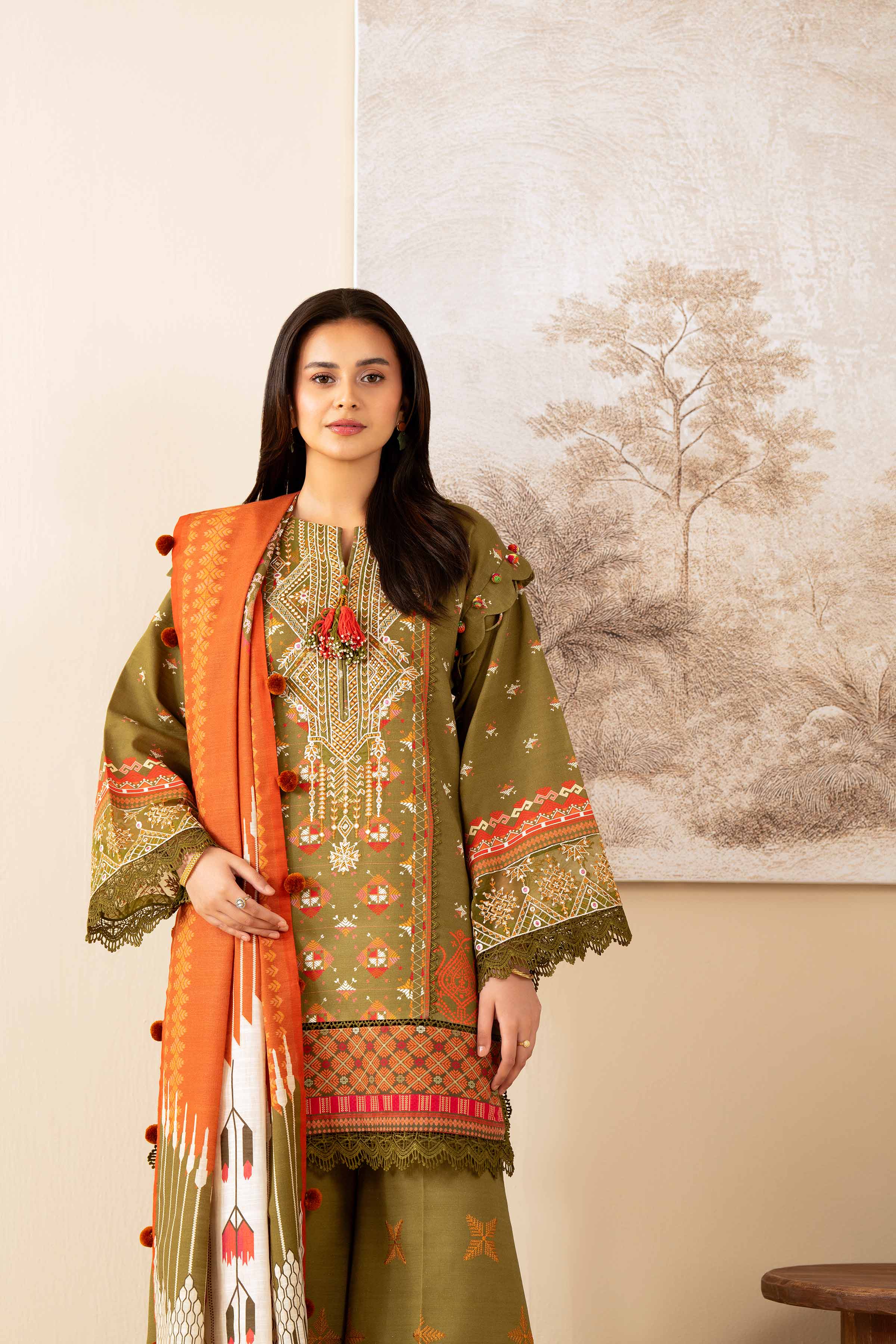 3 Piece - Printed Embroidered Suit - 42502920 for Women - Unstitched Collection | Nishat | Shop Online