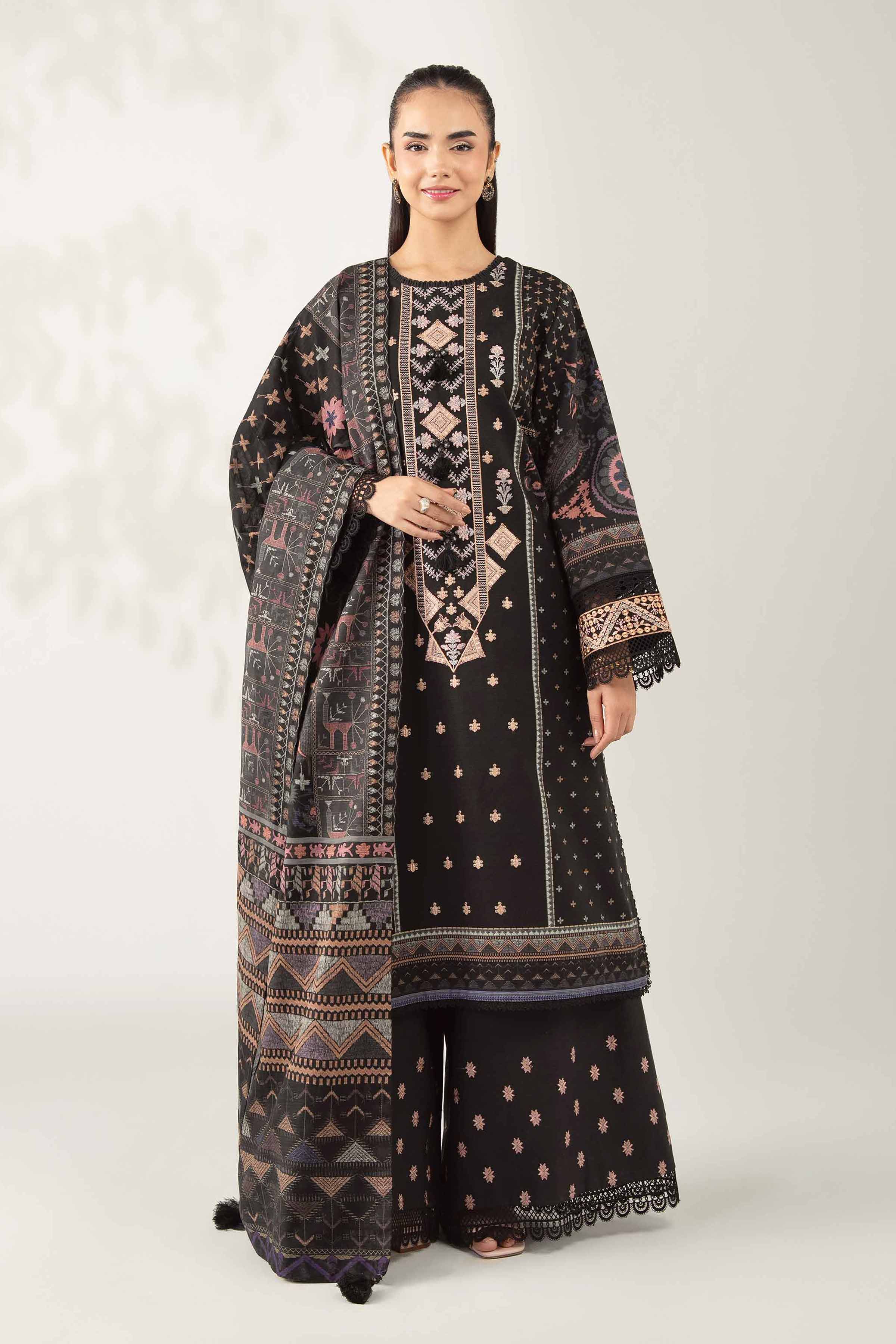 3 Piece - Digital Printed Embroidered Suit - 42502921 for Women - Unstitched Collection | Nishat | Shop Online