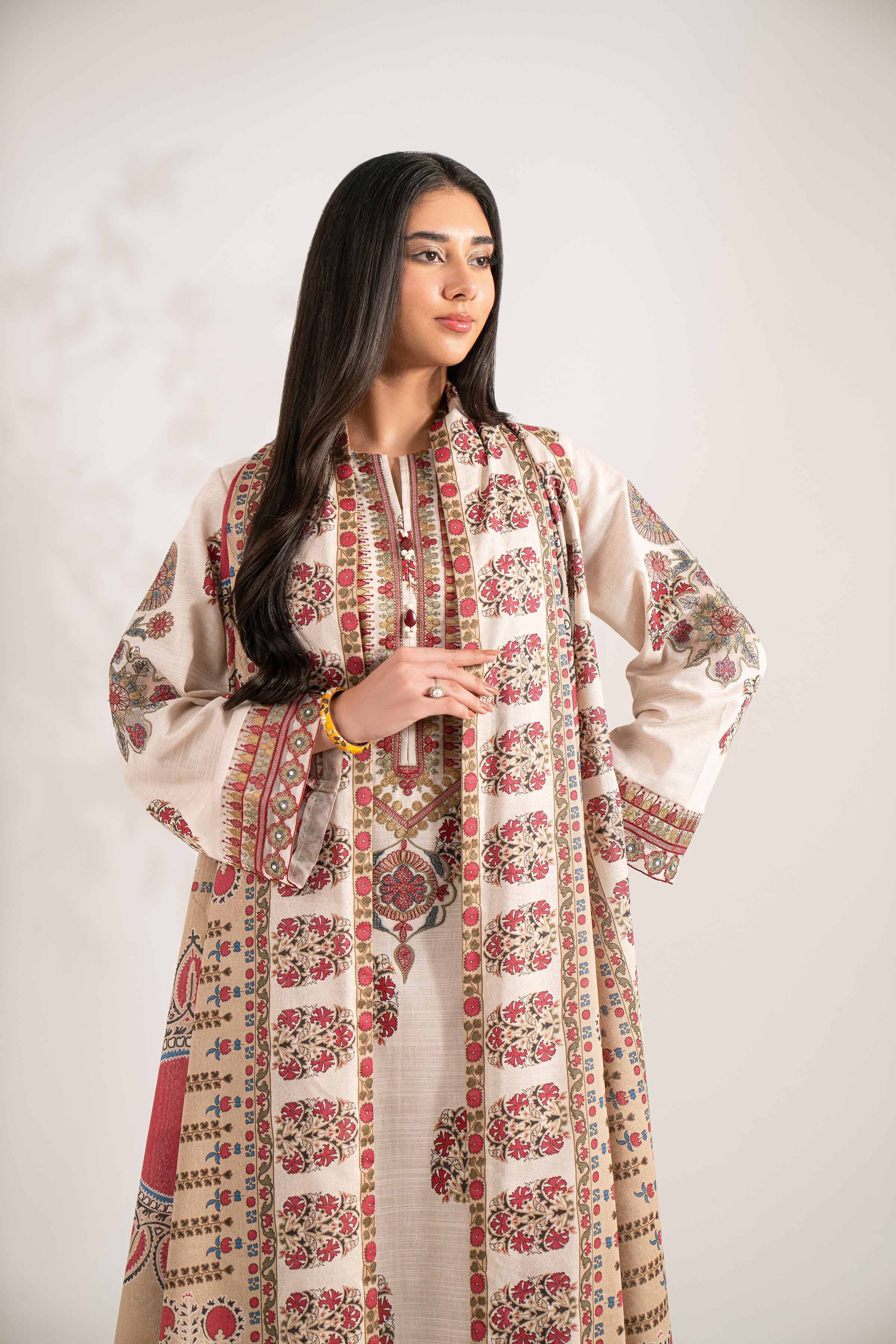 3 Piece - Printed Embroidered Suit - 42502934 for Women - Unstitched Collection | Nishat | Shop Online