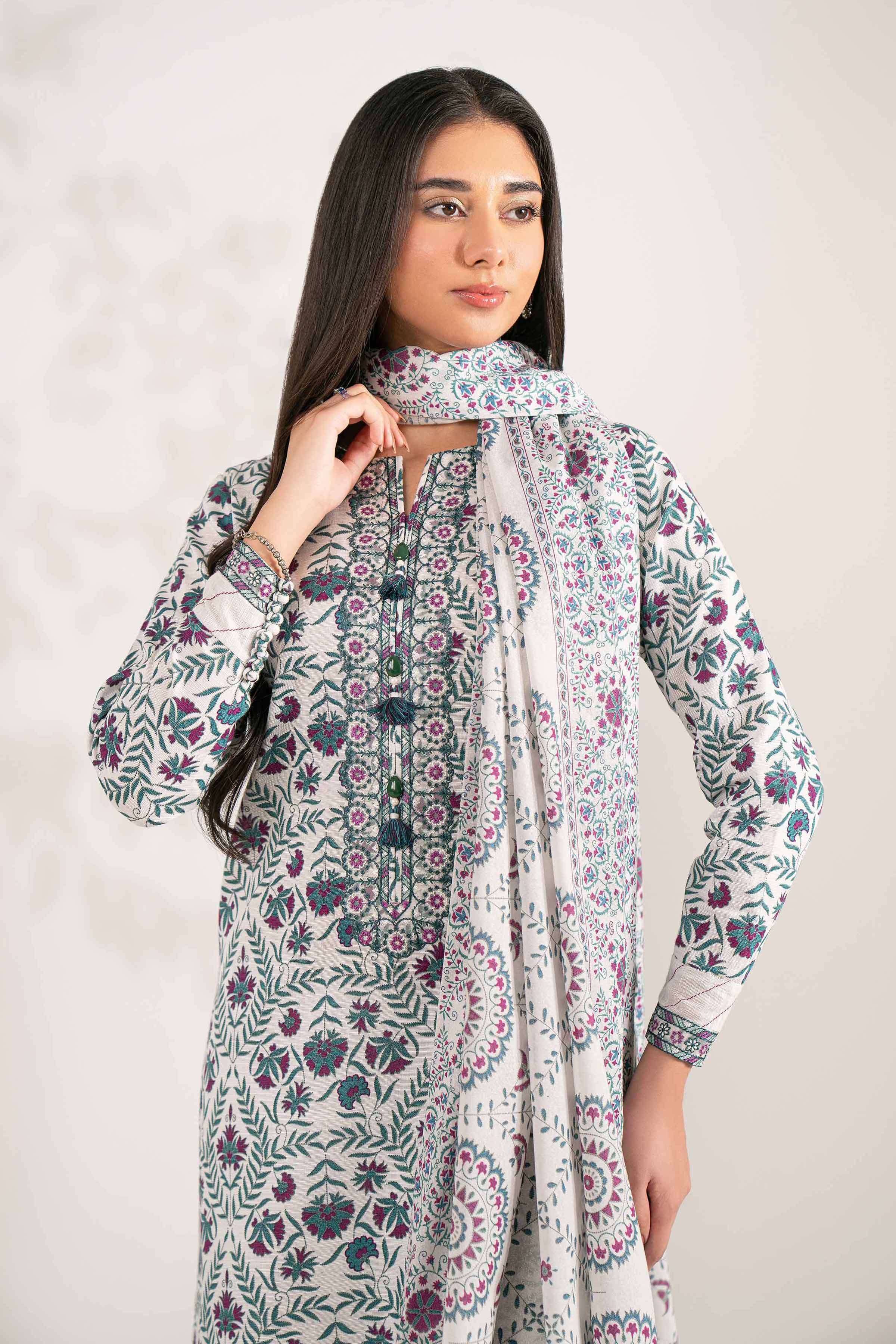 3 Piece - Printed Embroidered Suit - 42502935 for Women - Unstitched Collection | Nishat | Shop Online