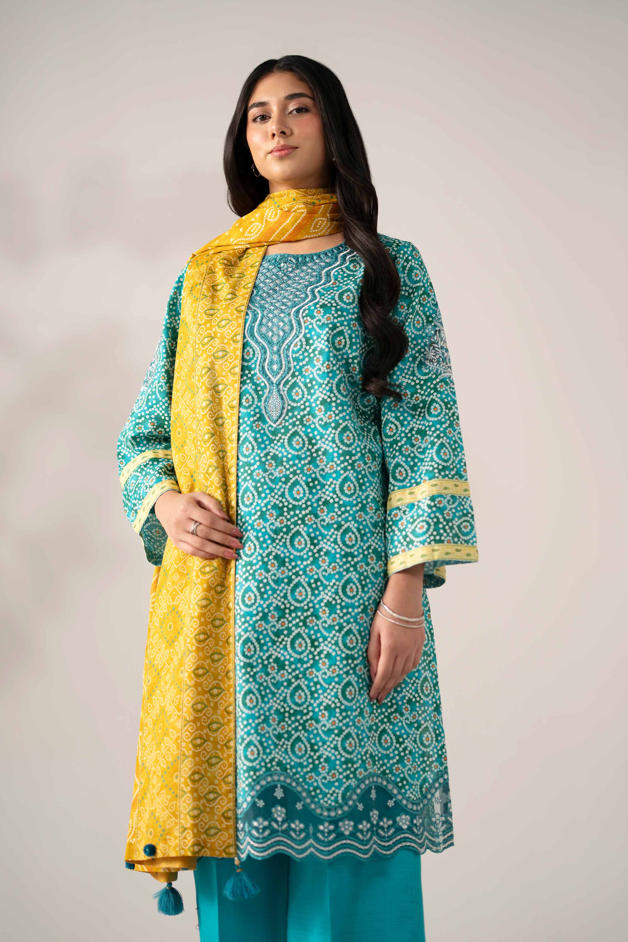 3 Piece - Printed Embroidered Suit - 42502937 for Women - Unstitched Collection | Nishat | Shop Online