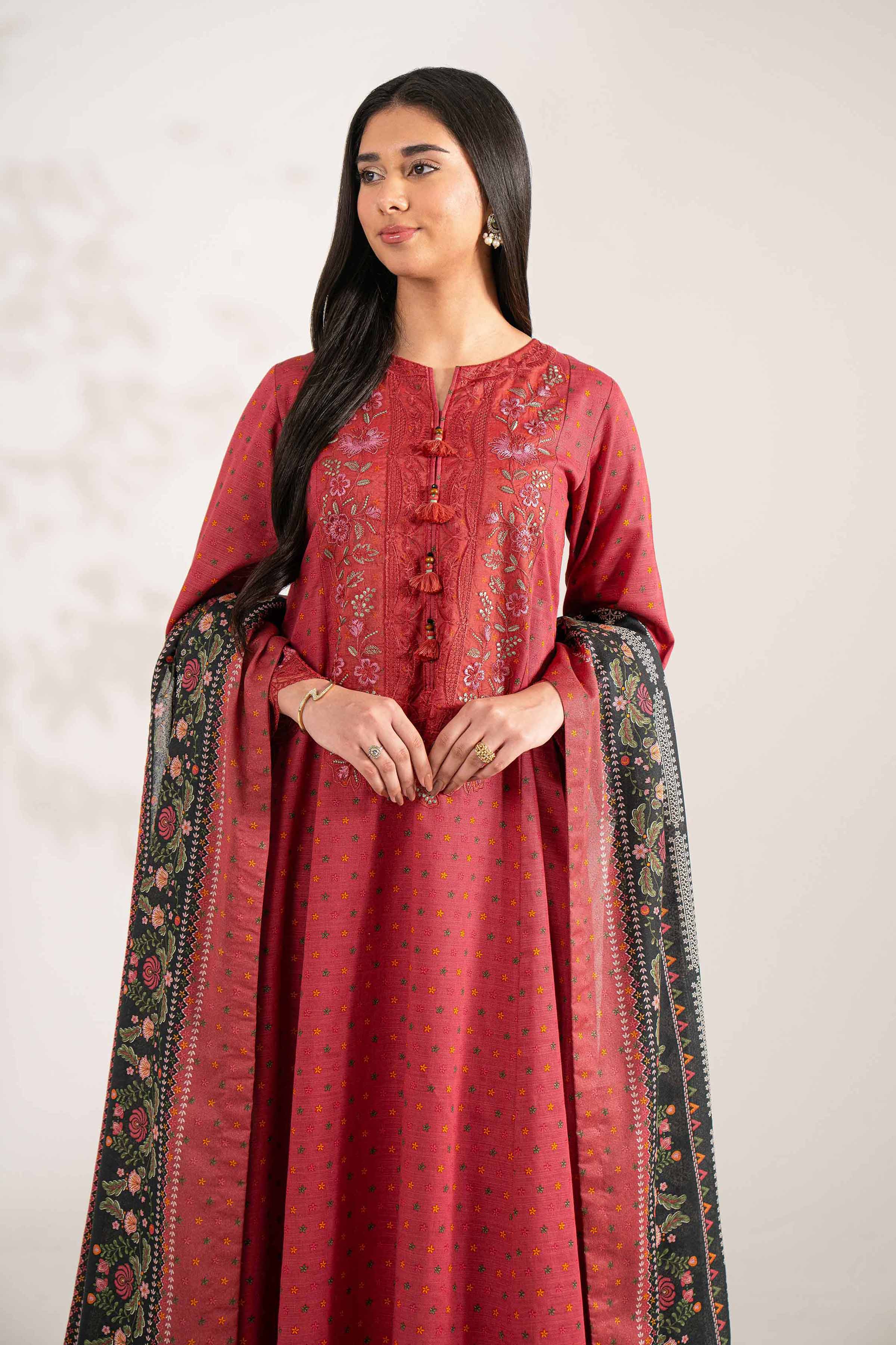 3 Piece - Printed Embroidered Suit - 42502941 for Women - Unstitched Collection | Nishat | Shop Online