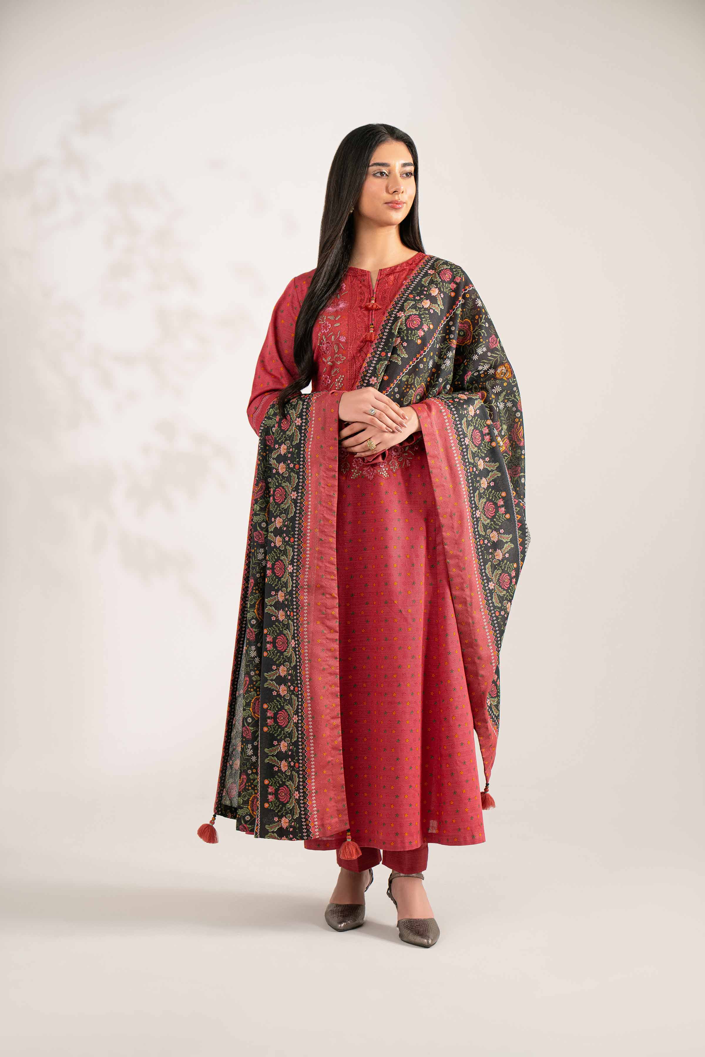 3 Piece - Printed Embroidered Suit - 42502941 for Women - Unstitched Collection | Nishat | Shop Online