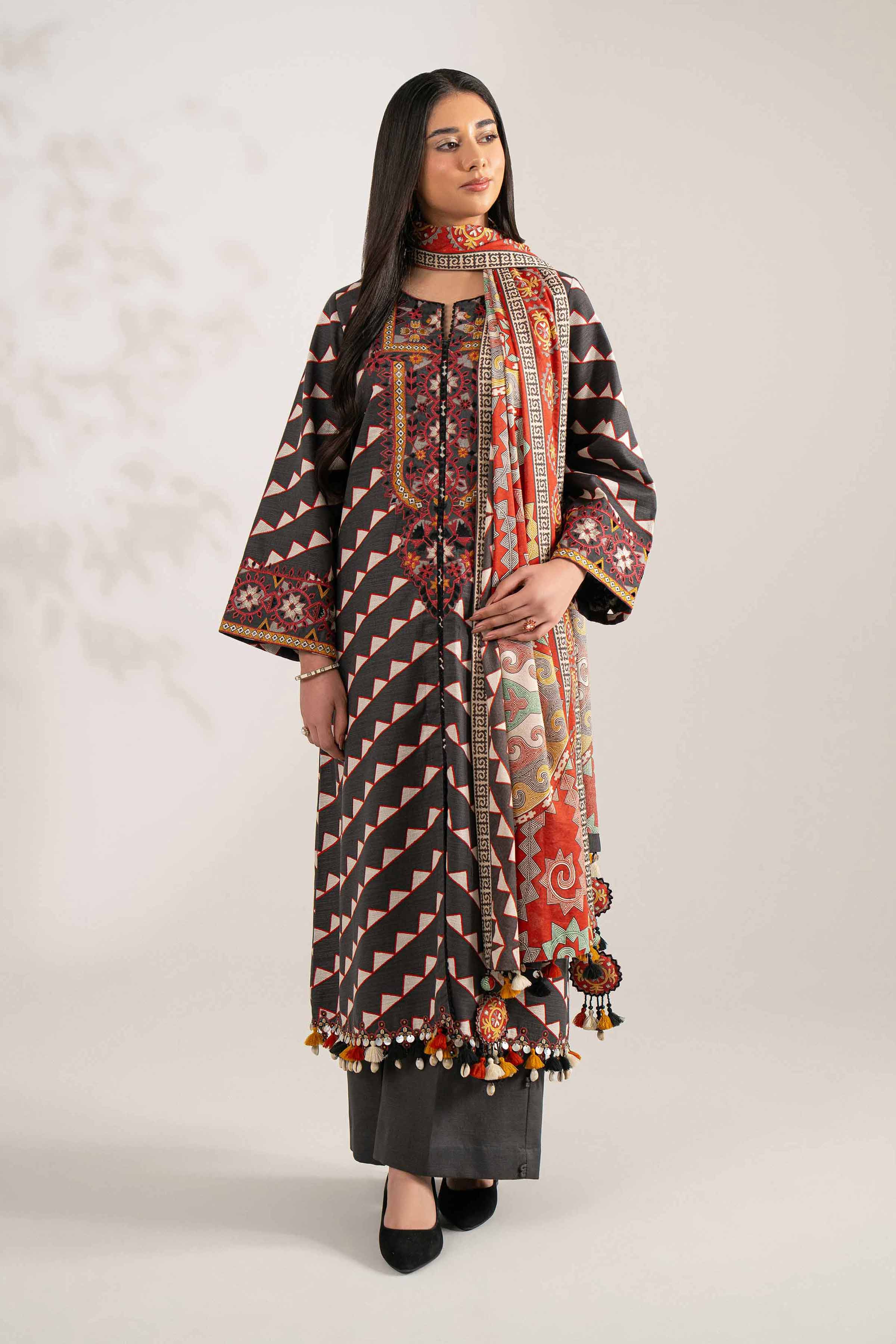 3 Piece - Printed Embroidered Suit - 42502942 for Women - Unstitched Collection | Nishat | Shop Online