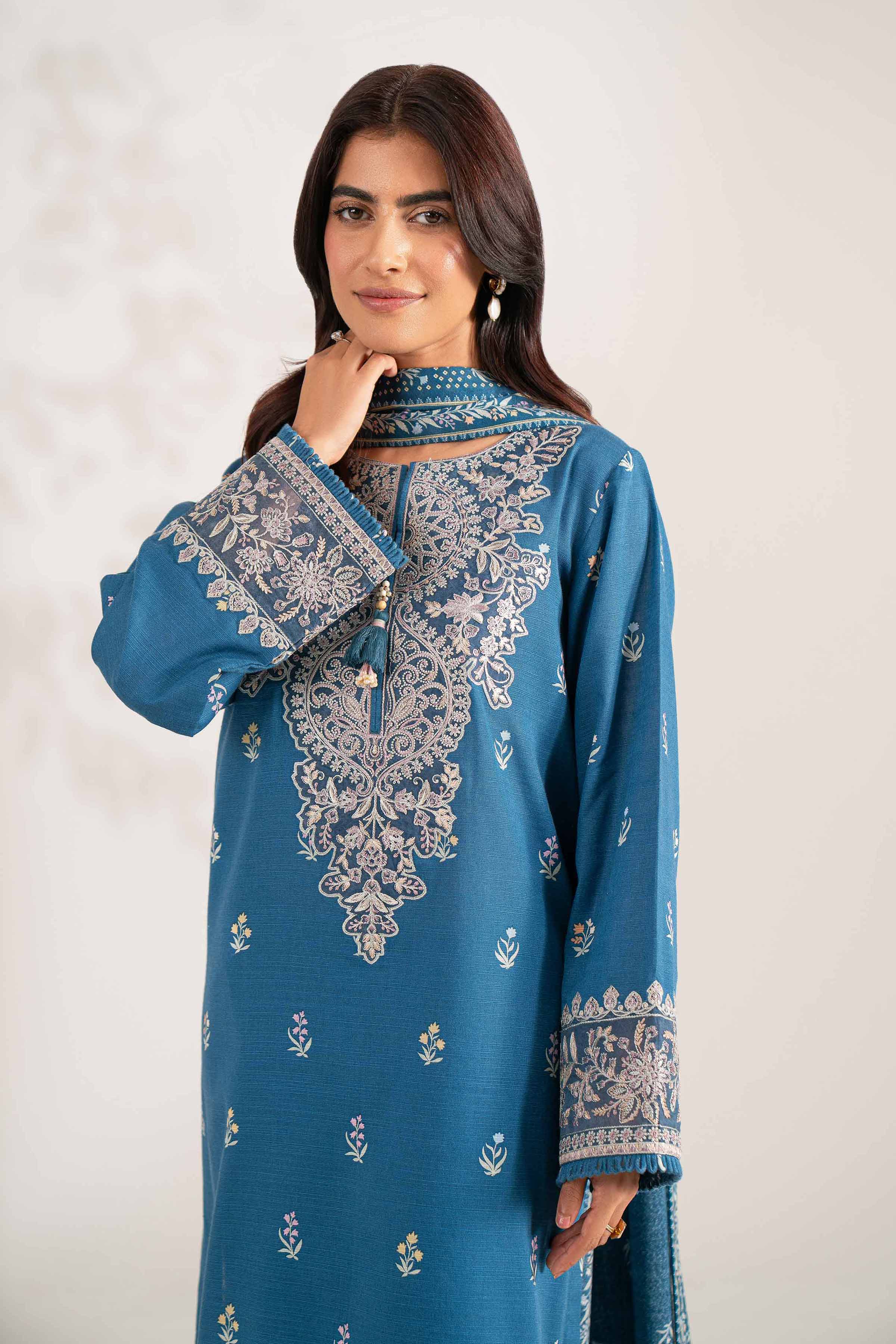 3 Piece - Printed Embroidered Suit - 42502943 for Women - Unstitched Collection | Nishat | Shop Online