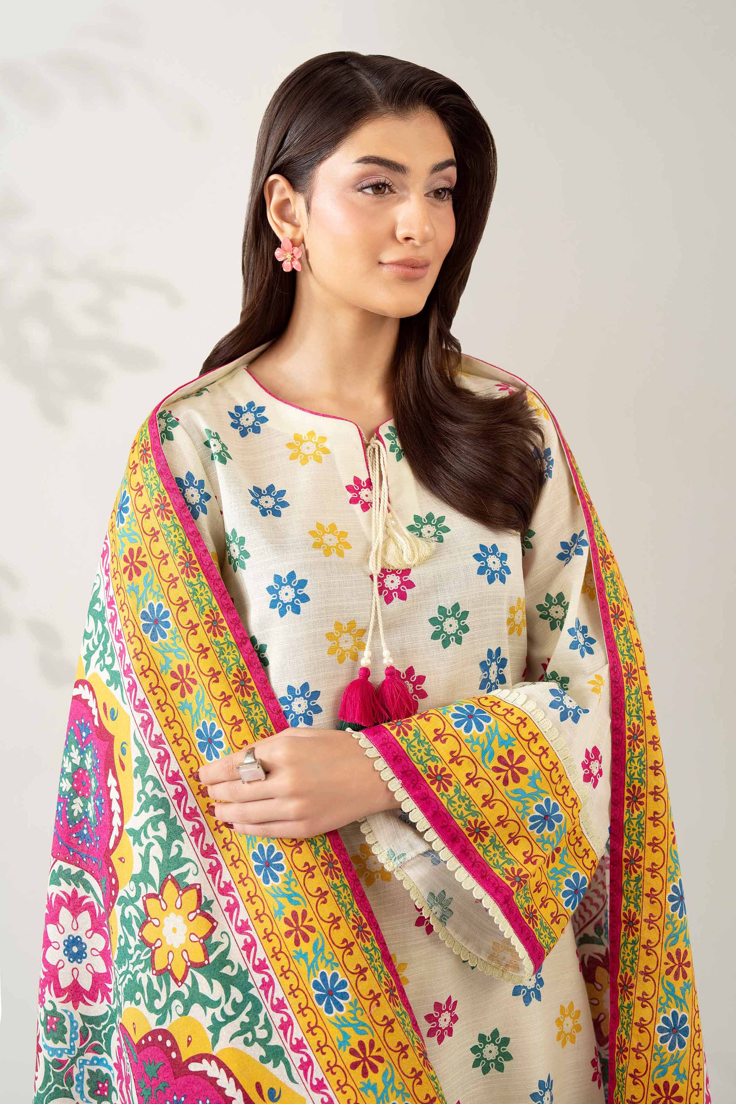 3 Piece - Printed Suit - 42502947 for Women - Unstitched Collection | Nishat | Shop Online